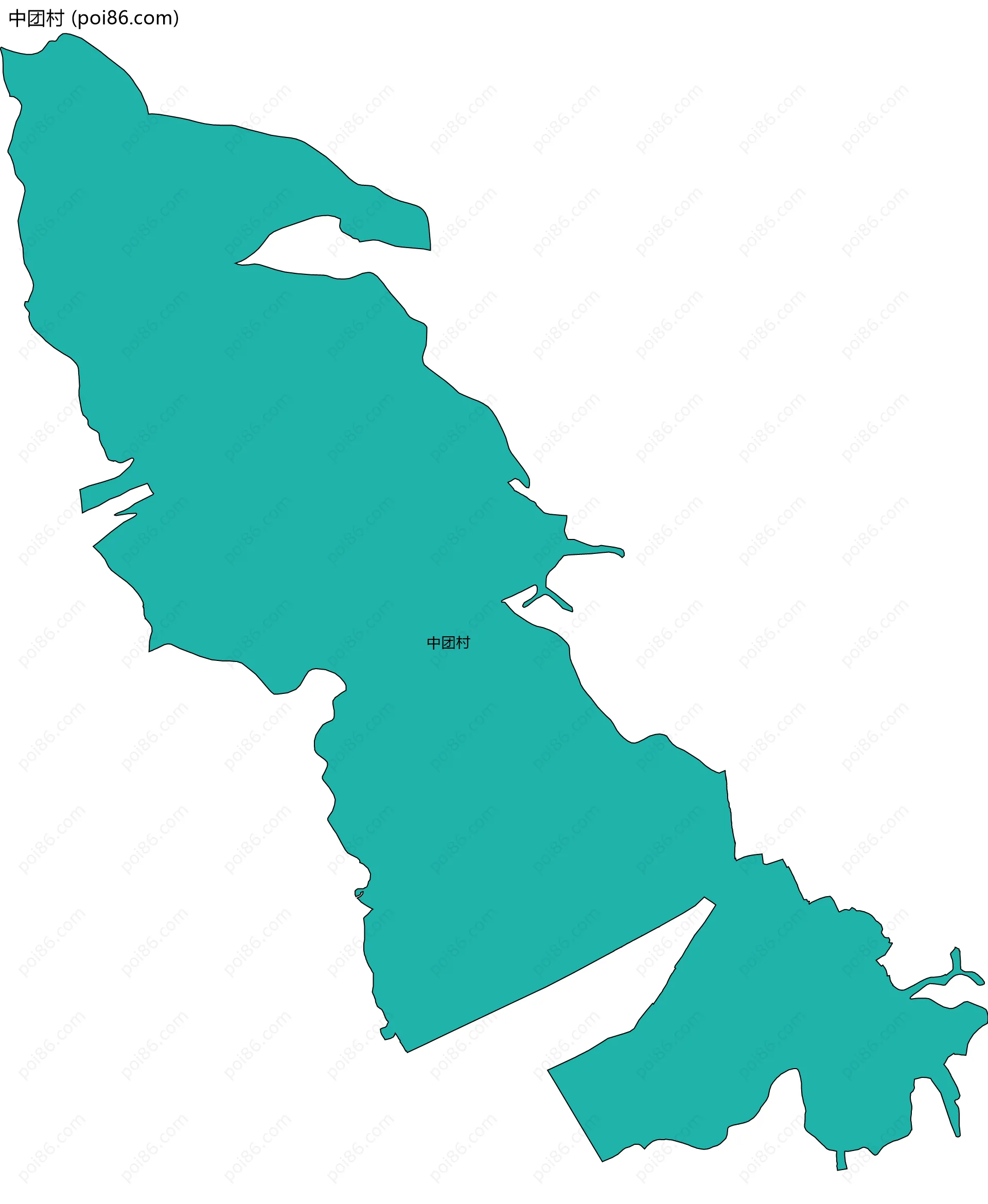 中团村边界地图