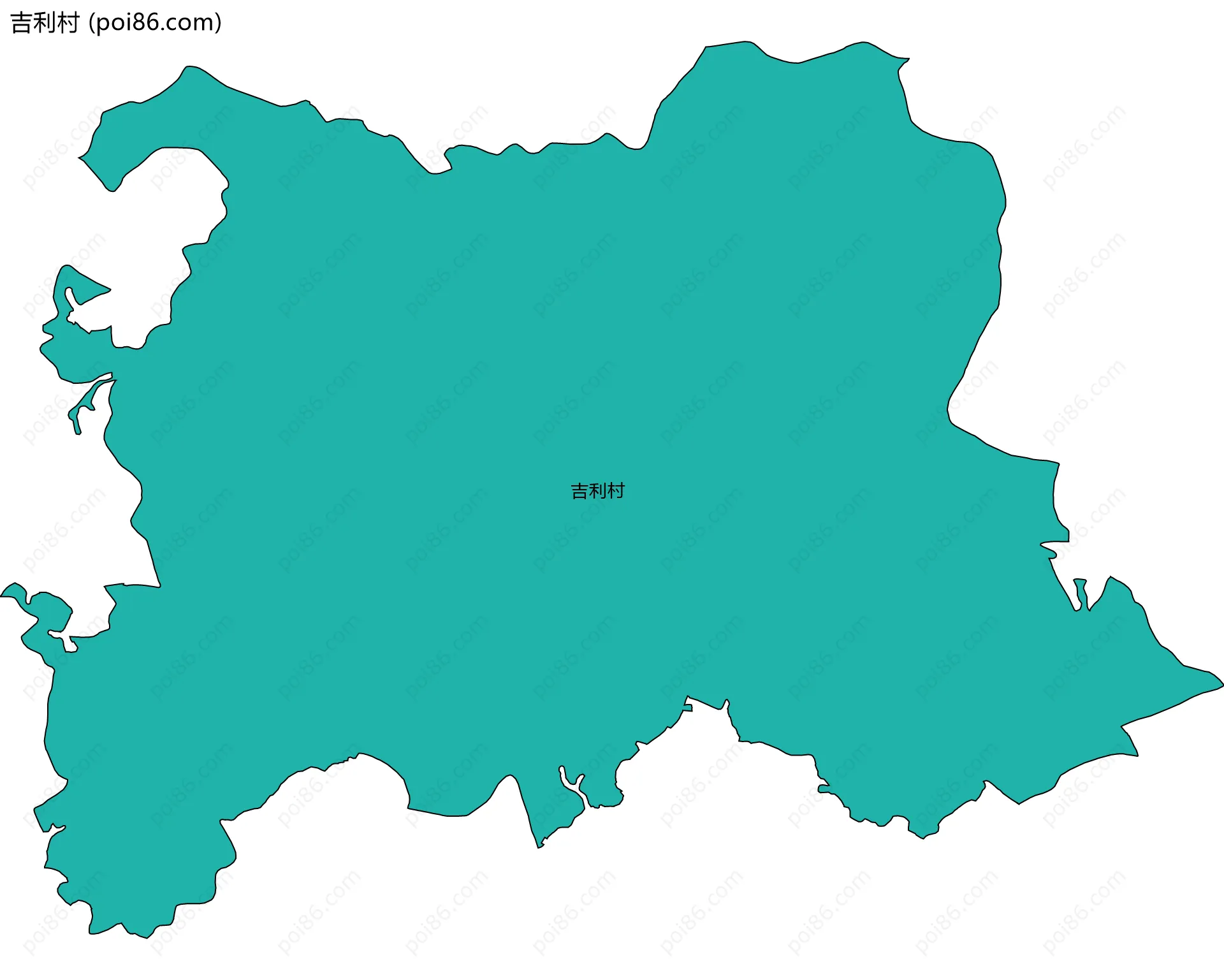 吉利村边界地图