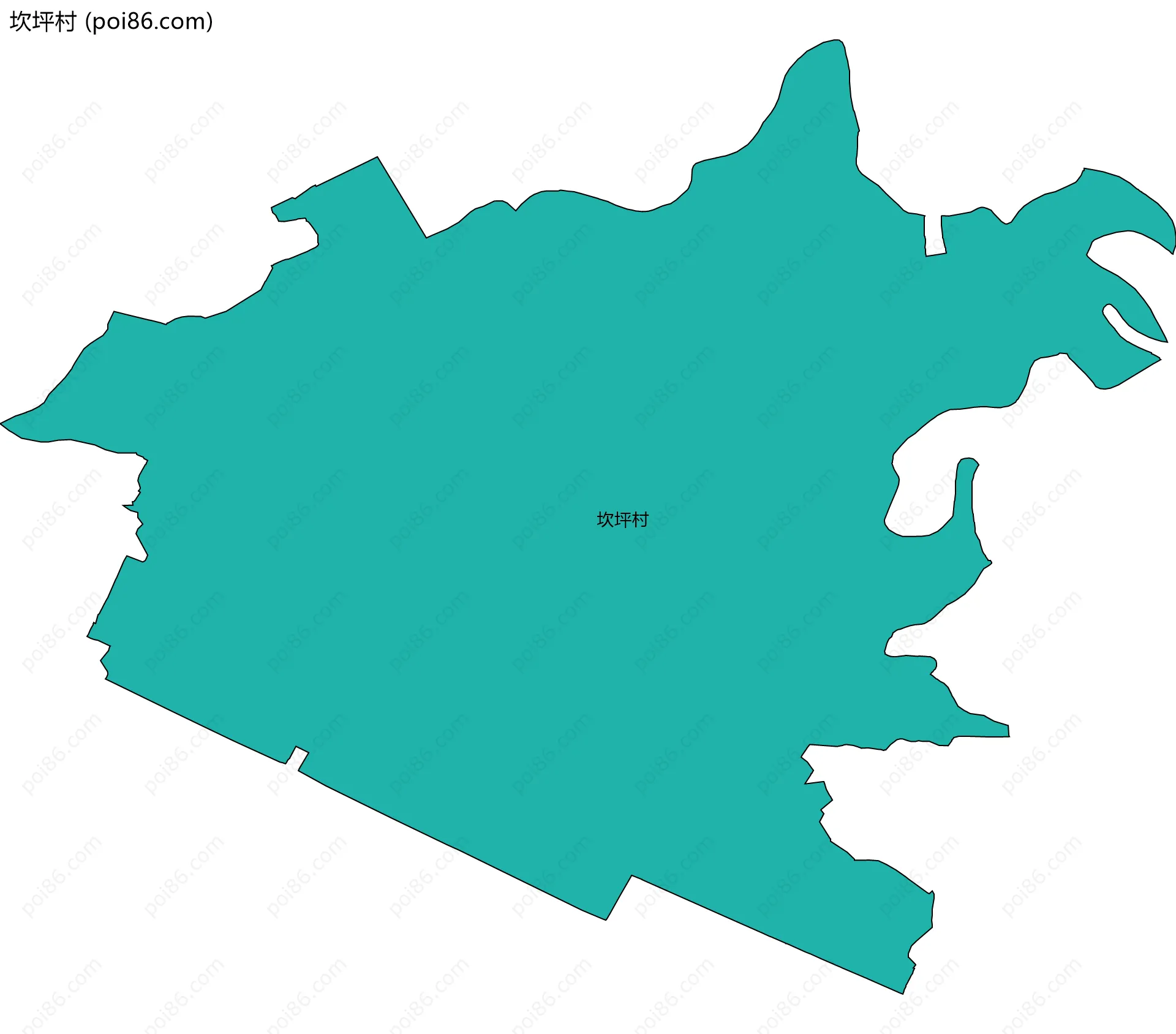 坎坪村边界地图