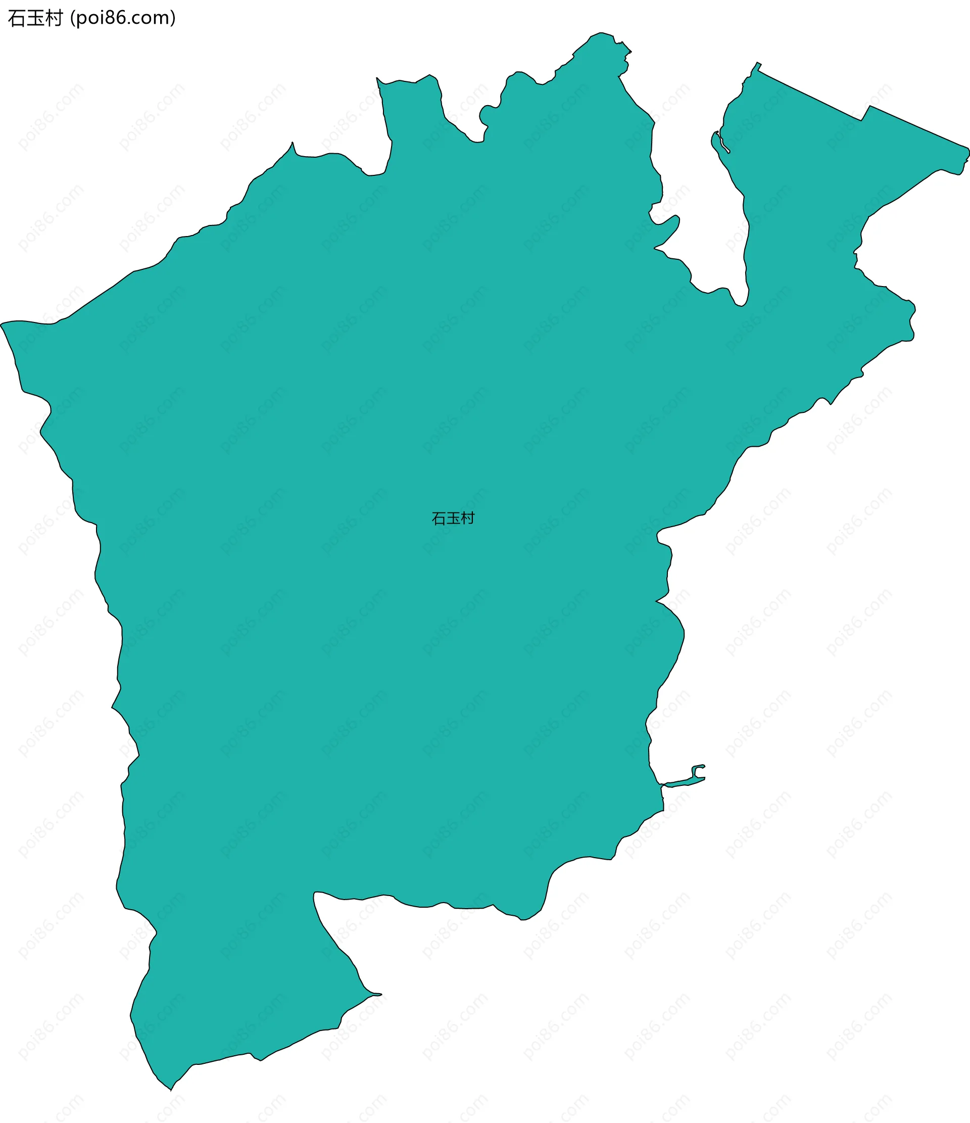 石玉村边界地图