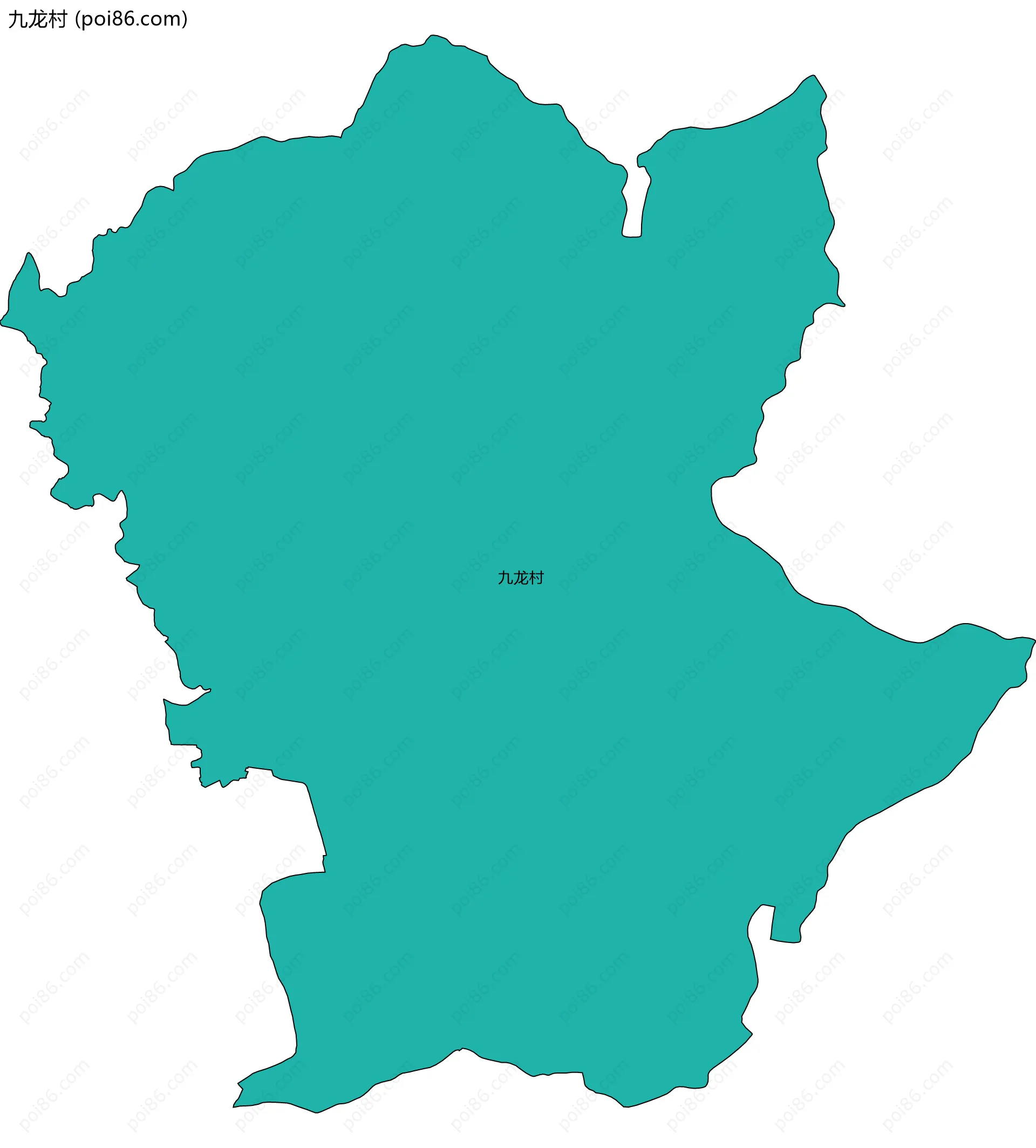 九龙村边界地图