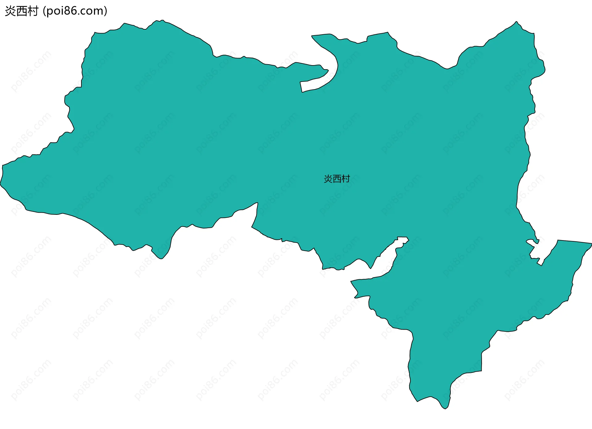 炎西村边界地图