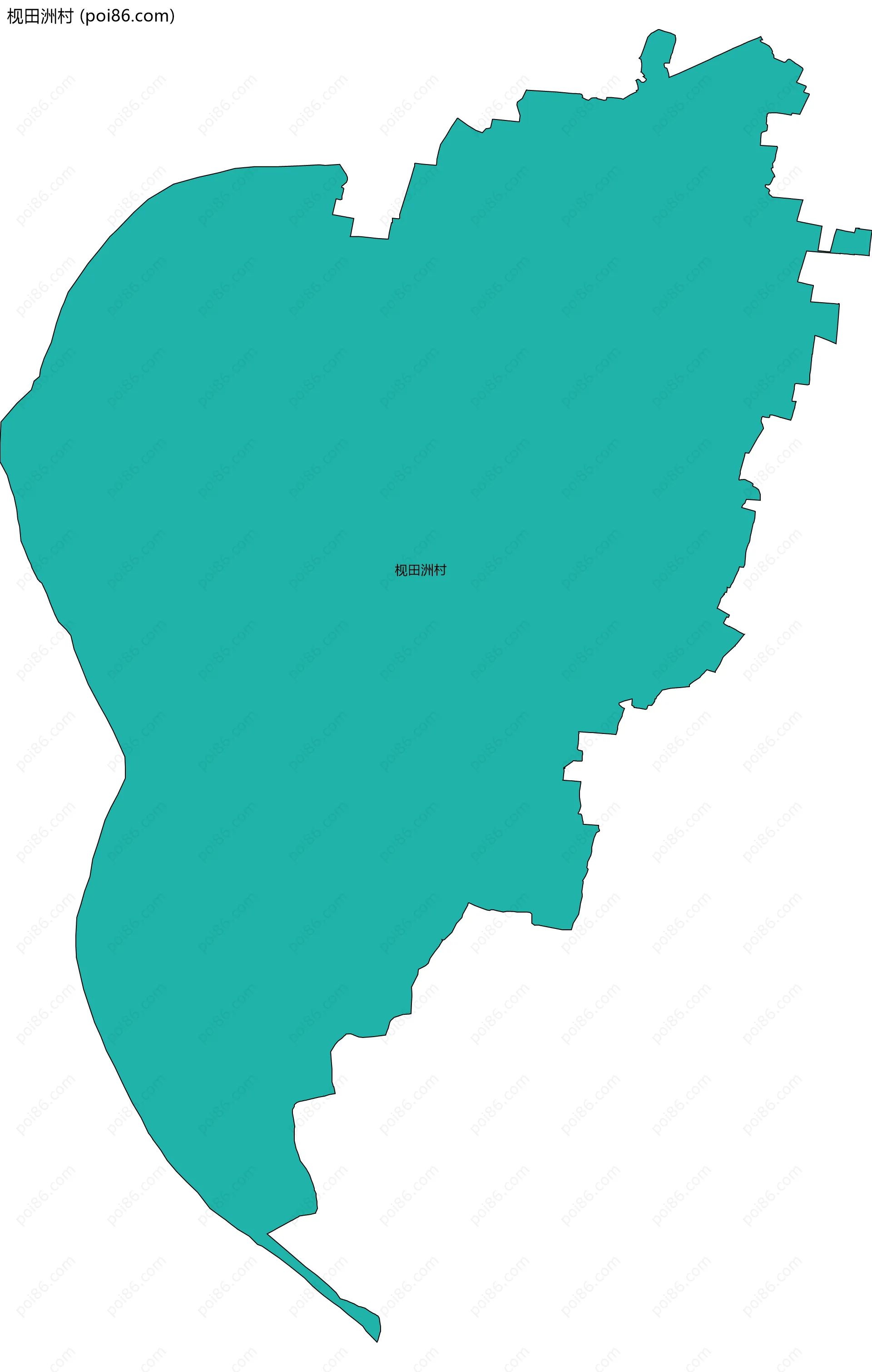 枧田洲村边界地图