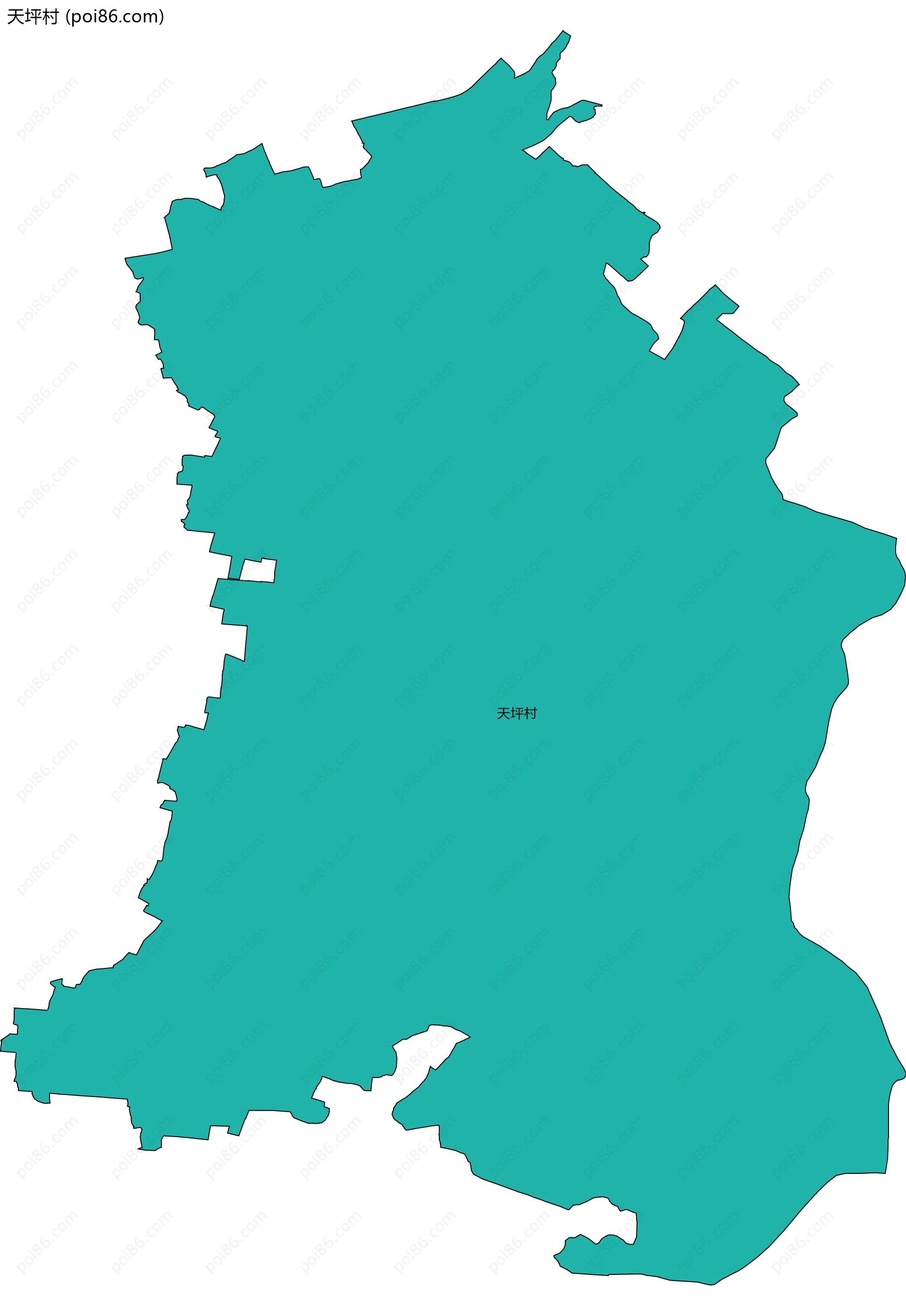 天坪村边界地图