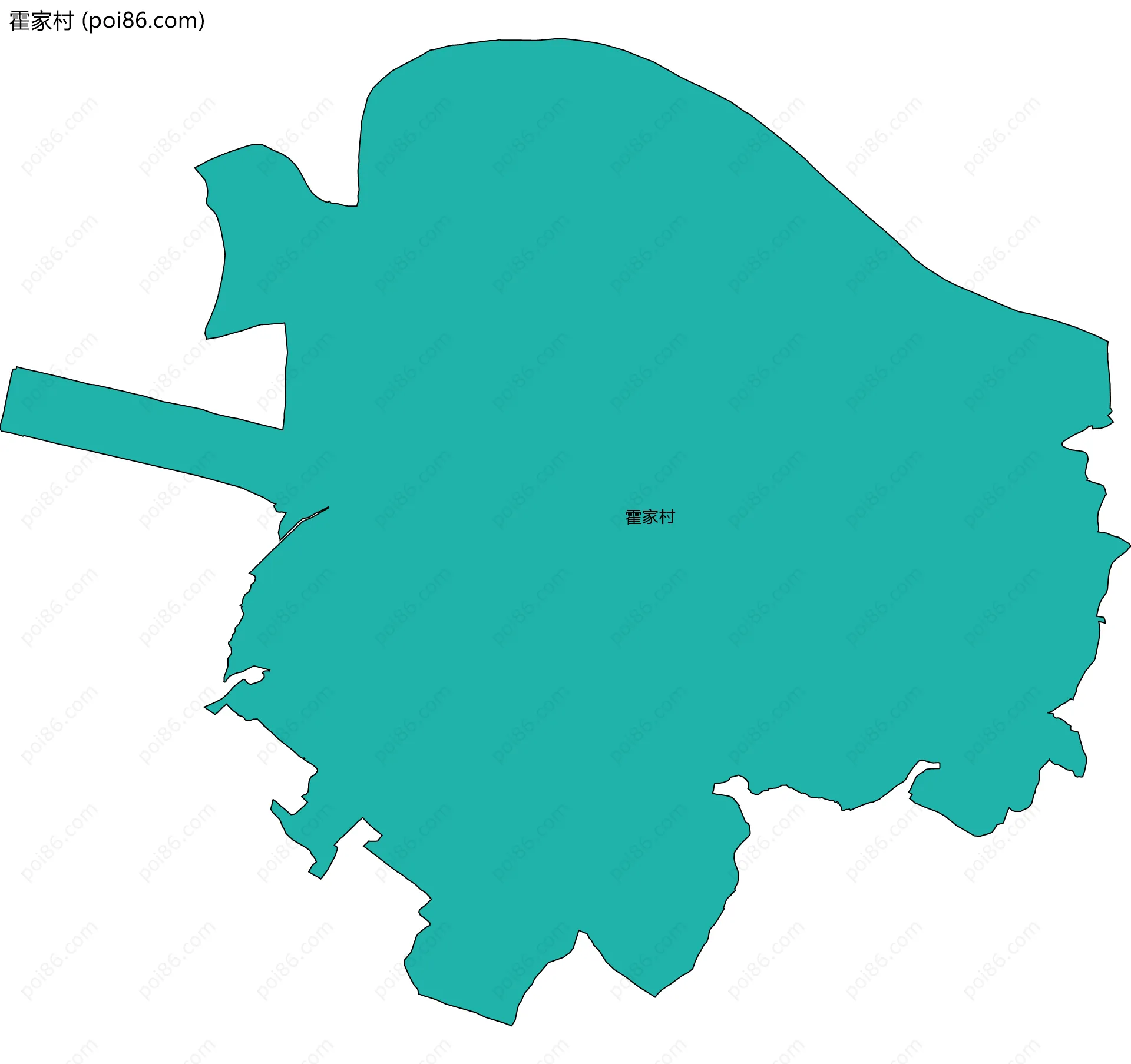 霍家村边界地图