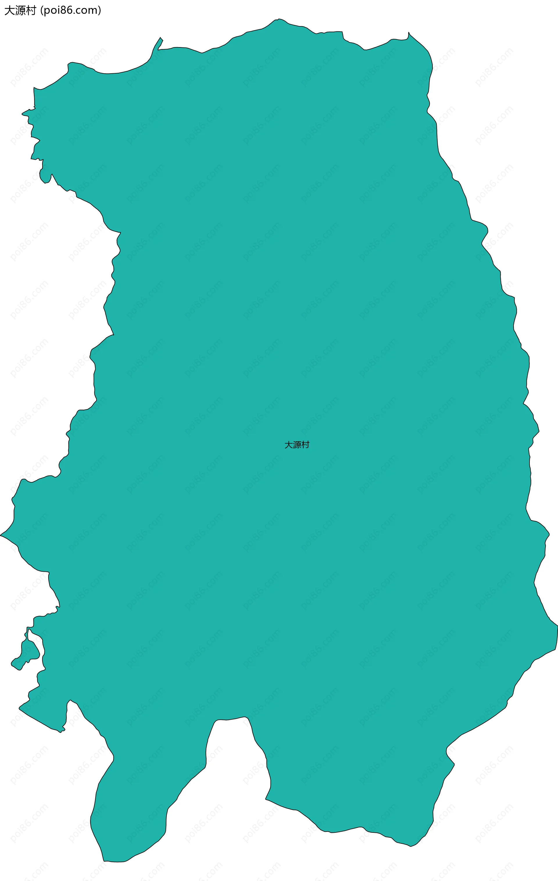 大源村边界地图