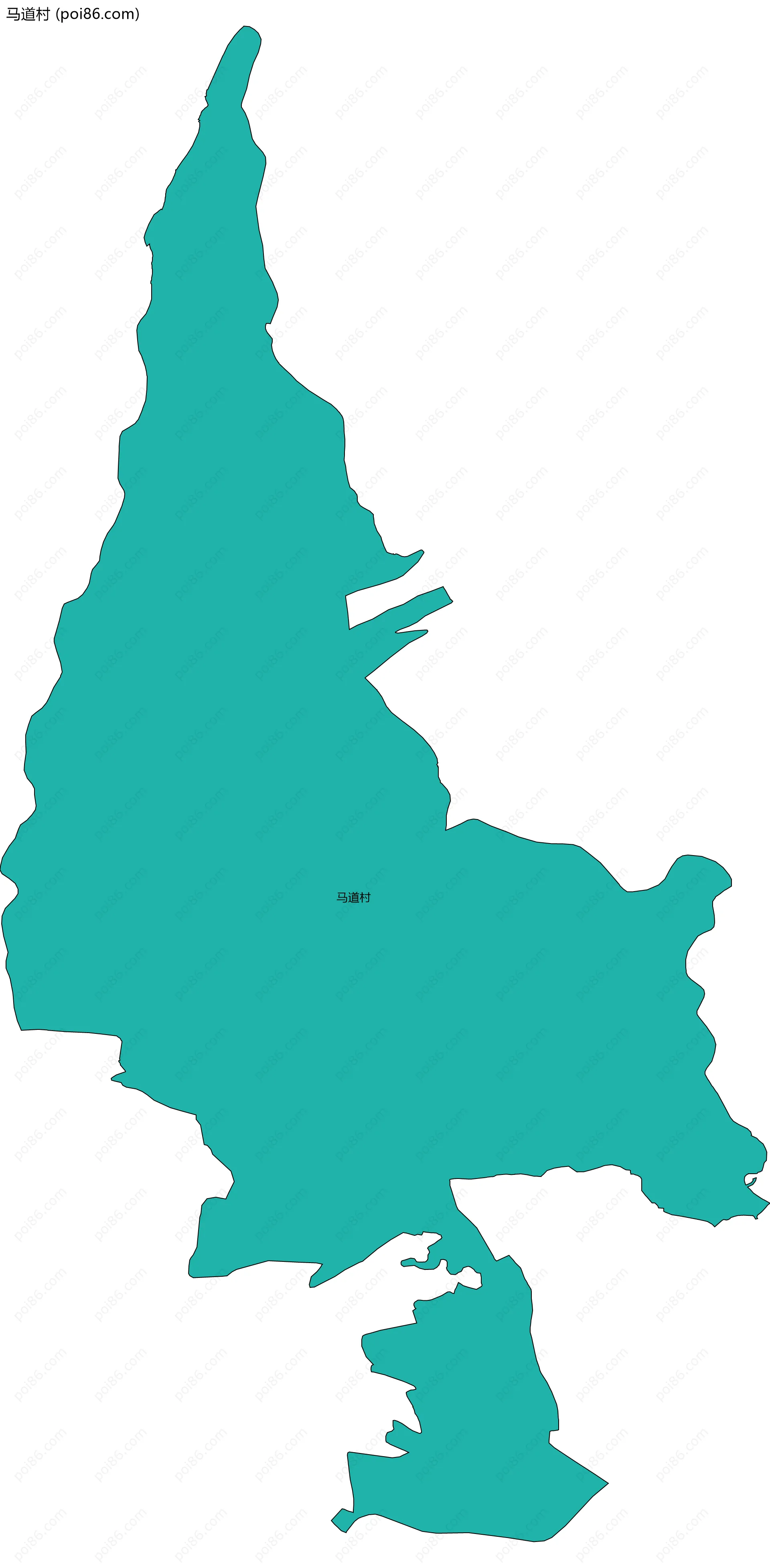 马道村边界地图