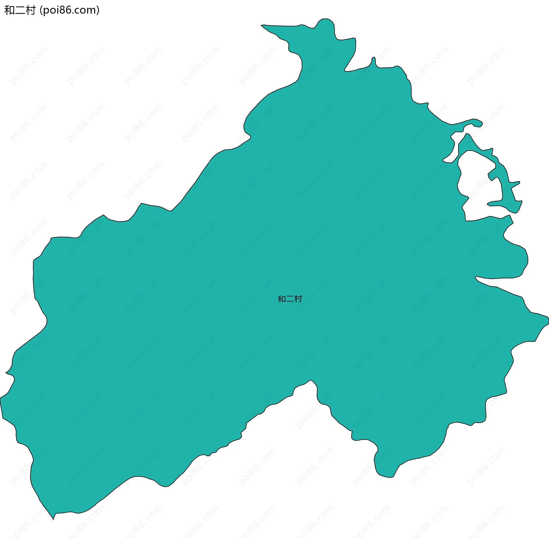 和二村边界地图