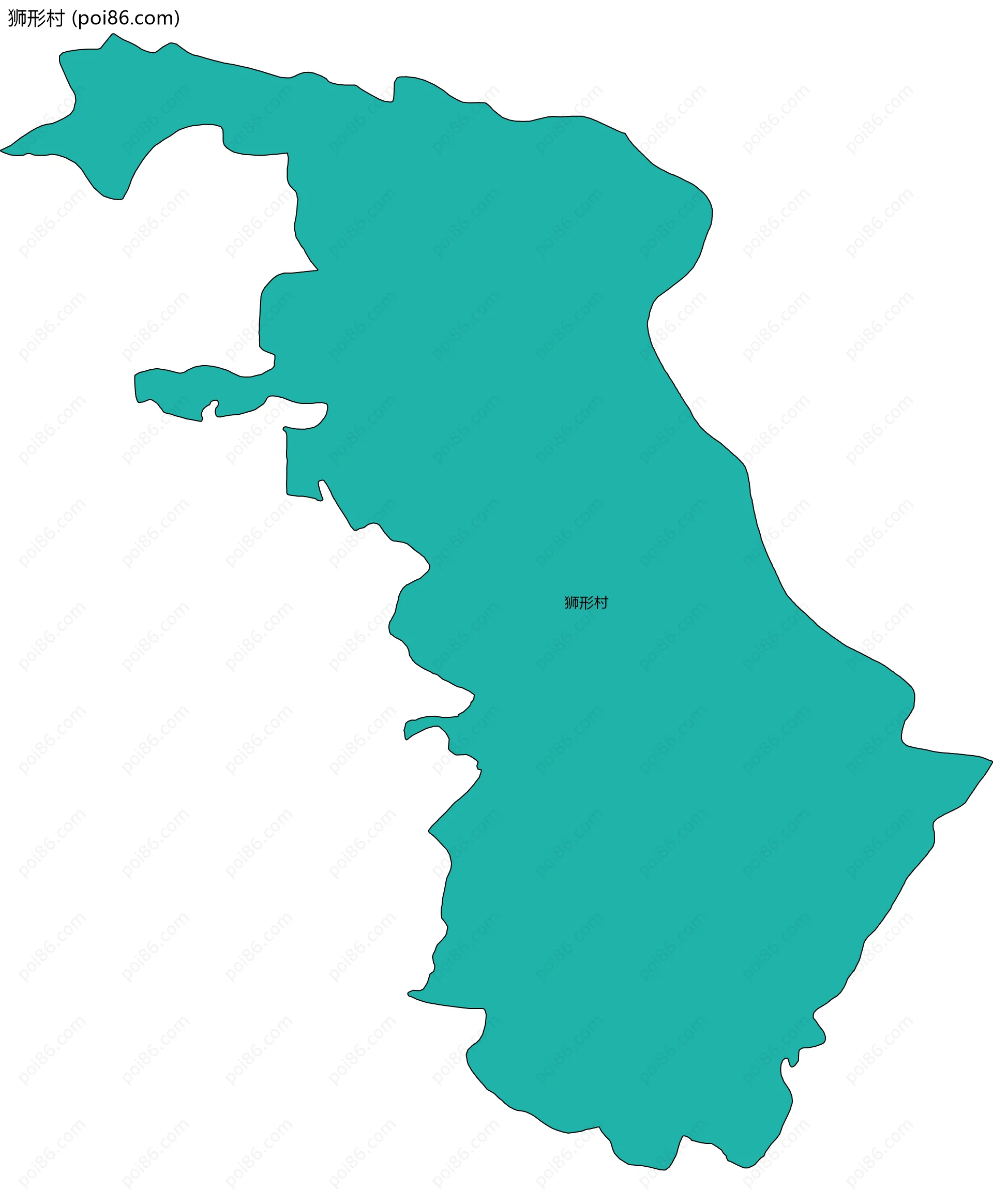 狮形村边界地图