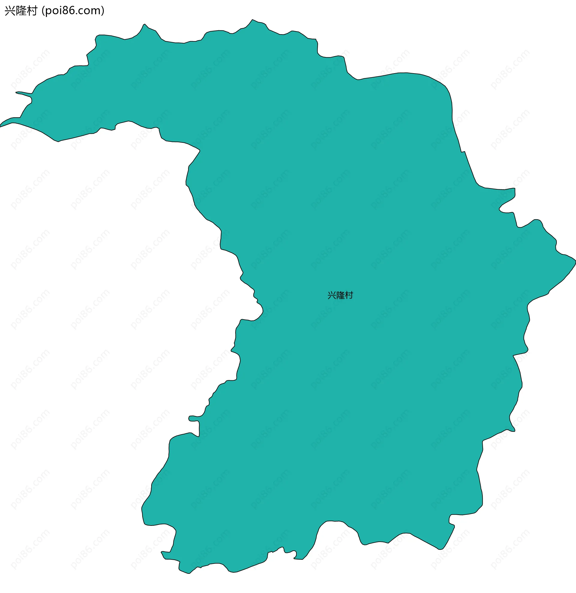 兴隆村边界地图