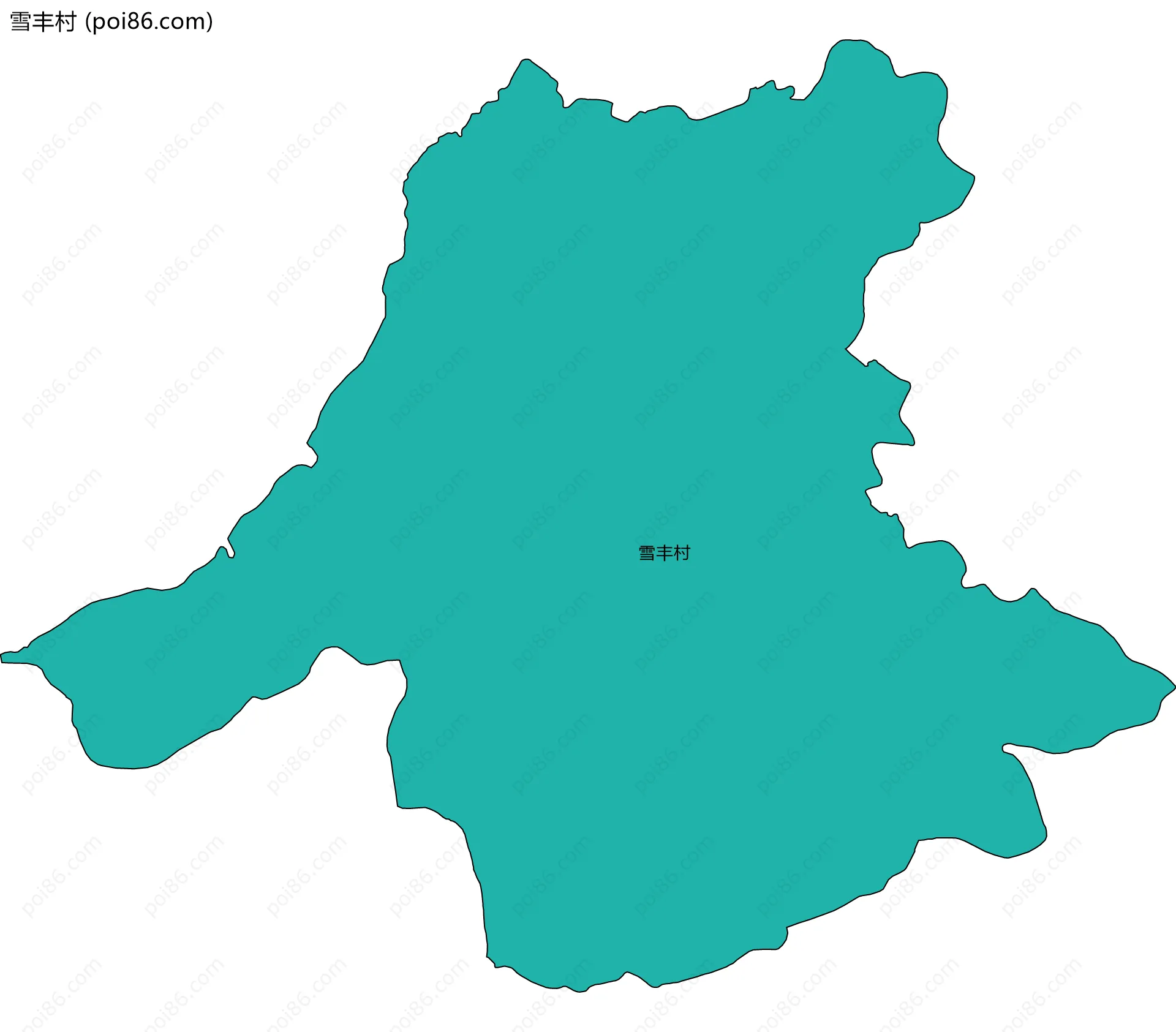 雪丰村边界地图