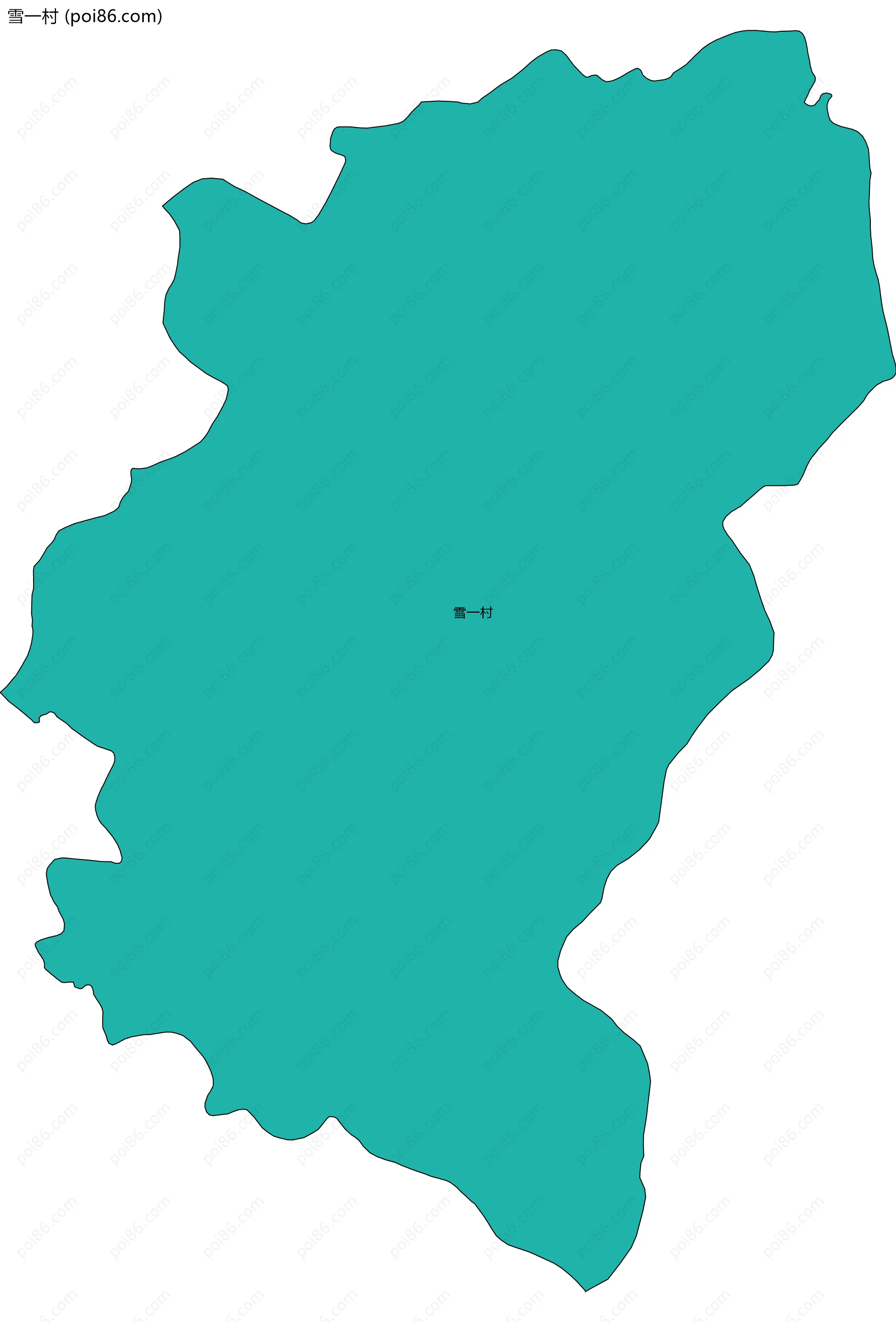 雪一村边界地图