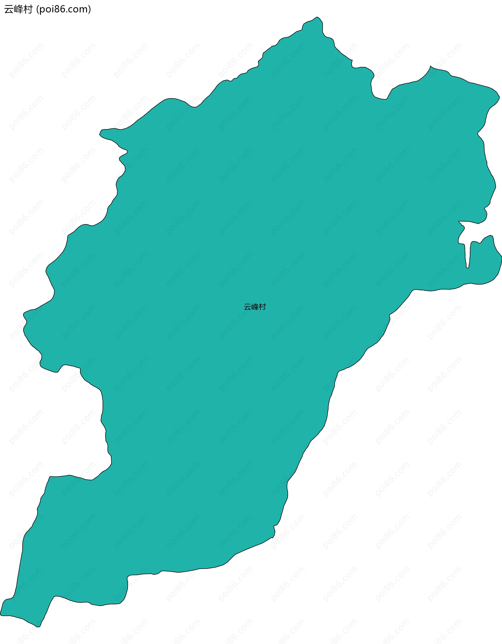 云峰村边界地图