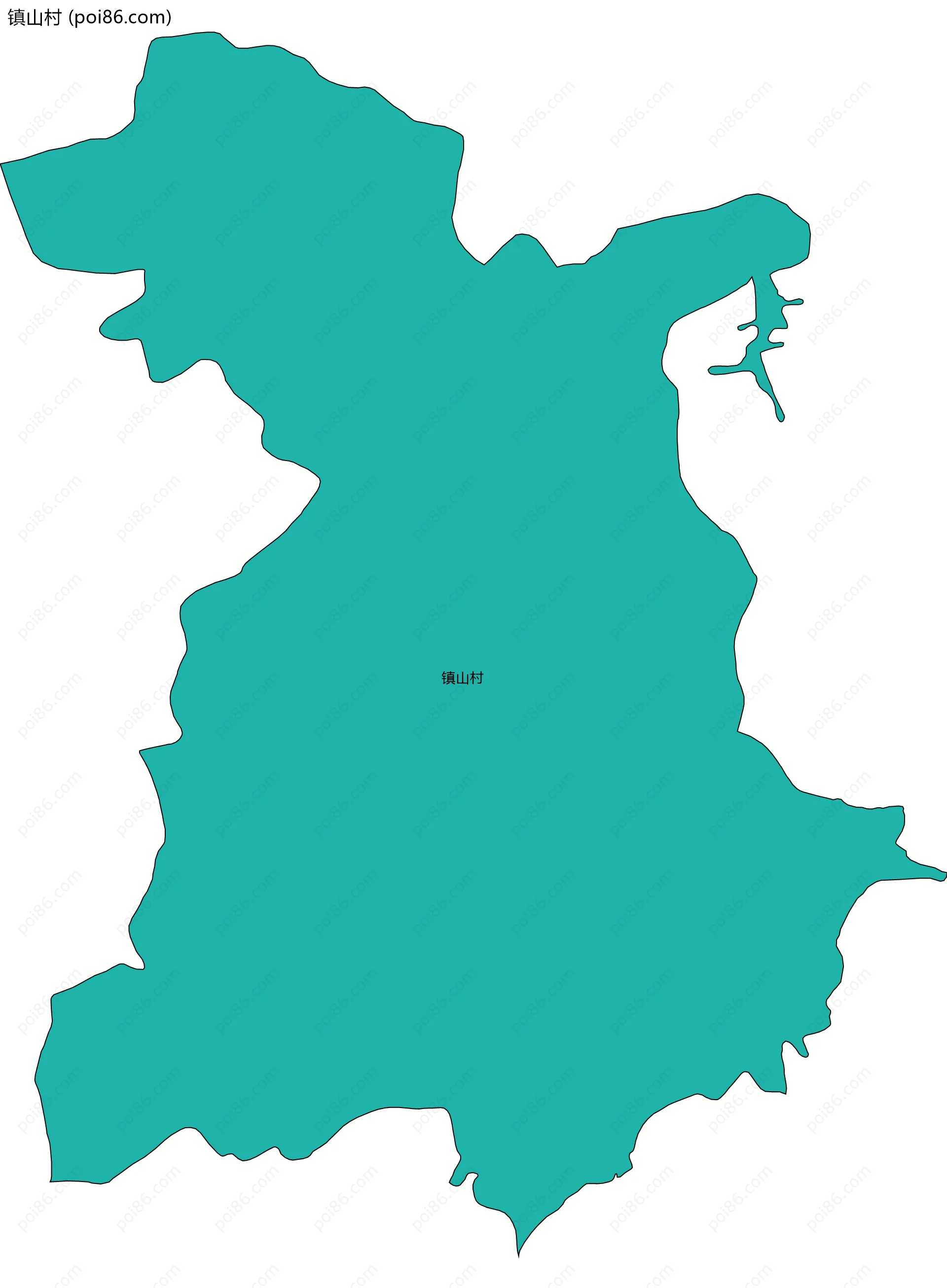 镇山村边界地图