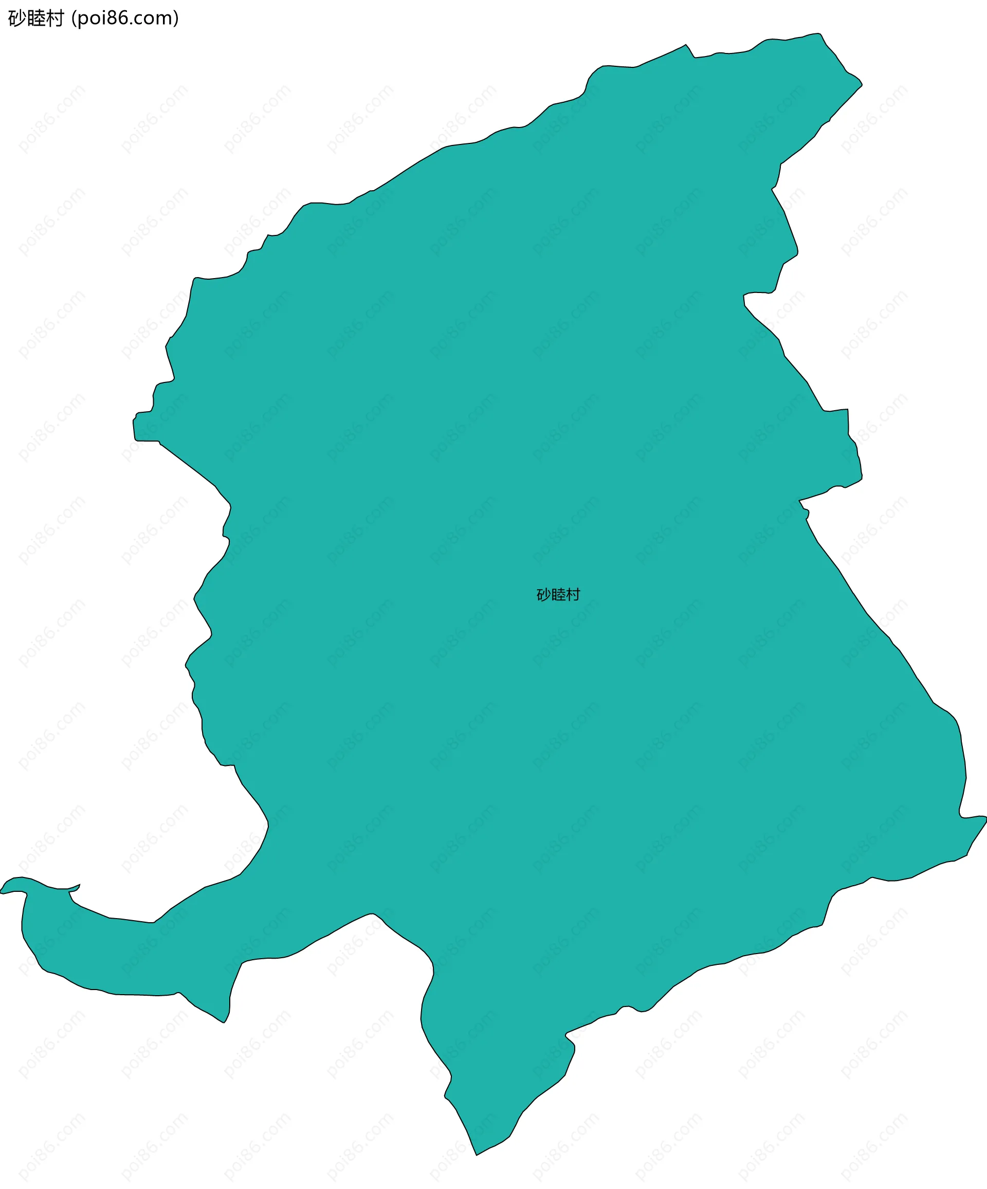 砂睦村边界地图