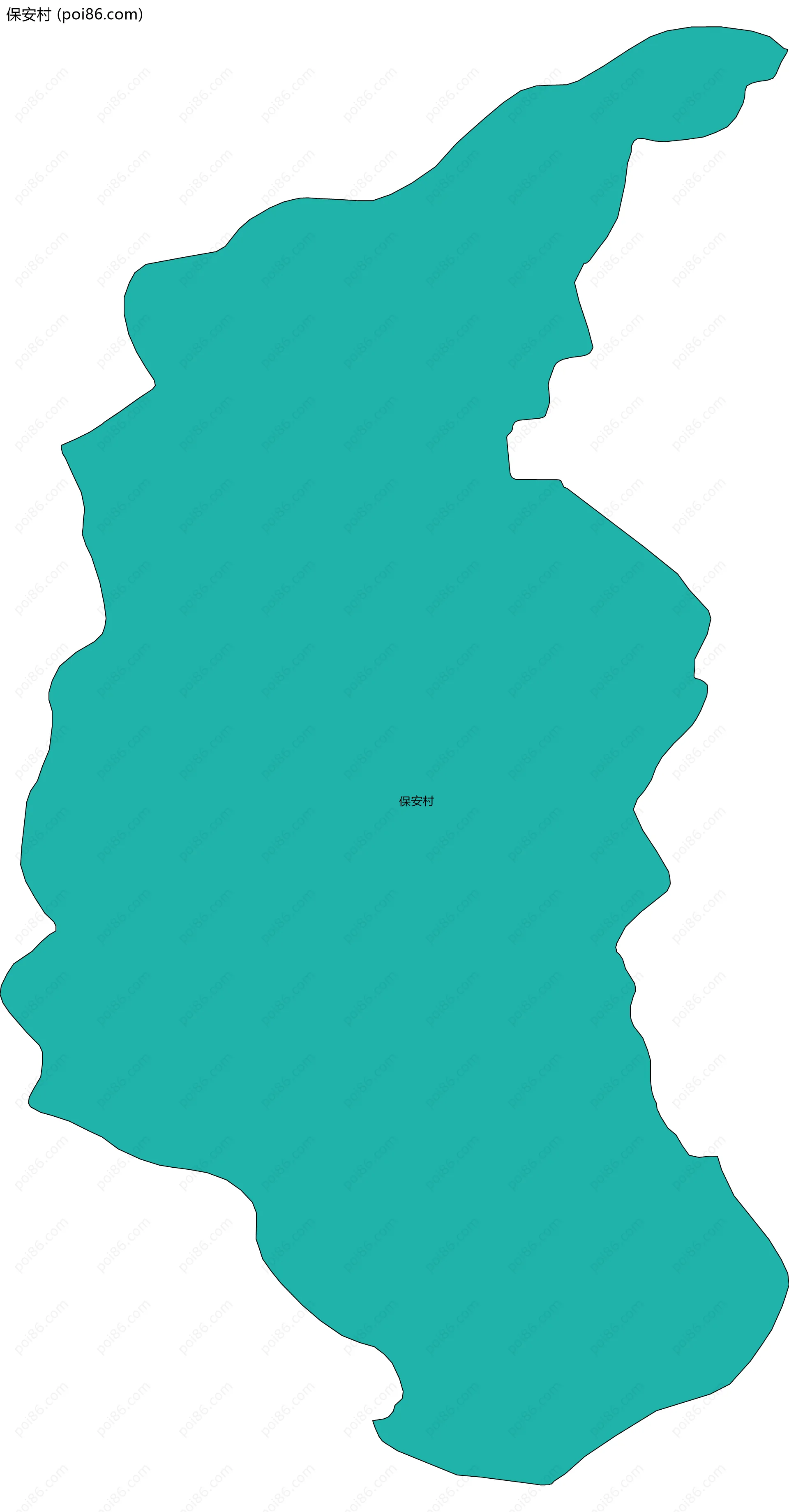 保安村边界地图