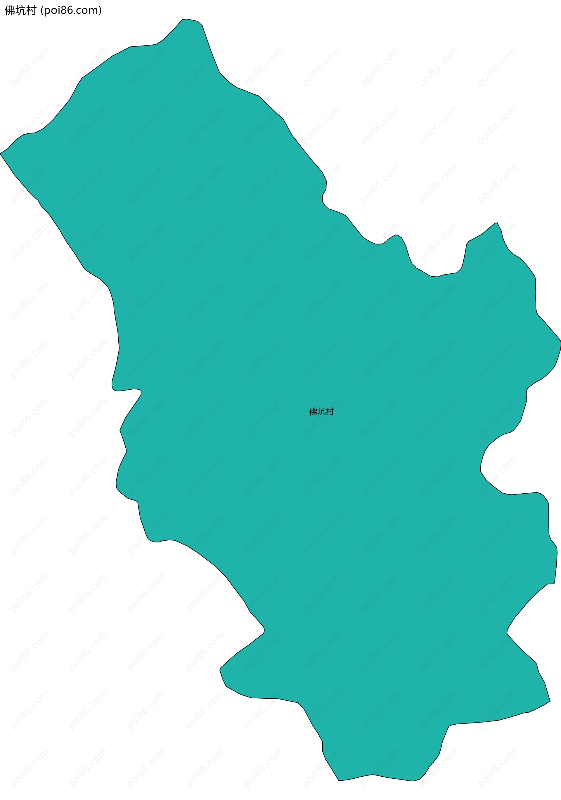 佛坑村边界地图