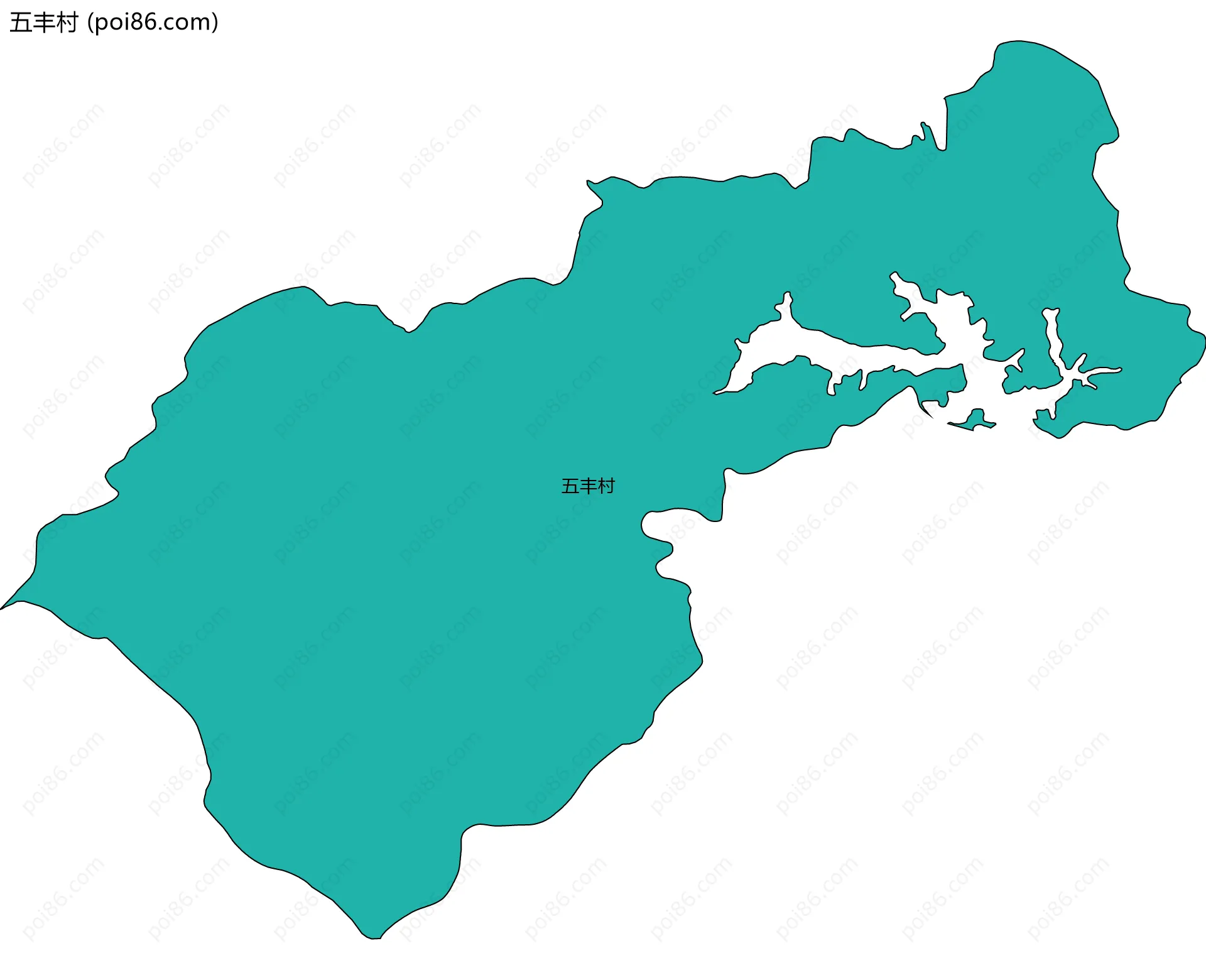 五丰村边界地图