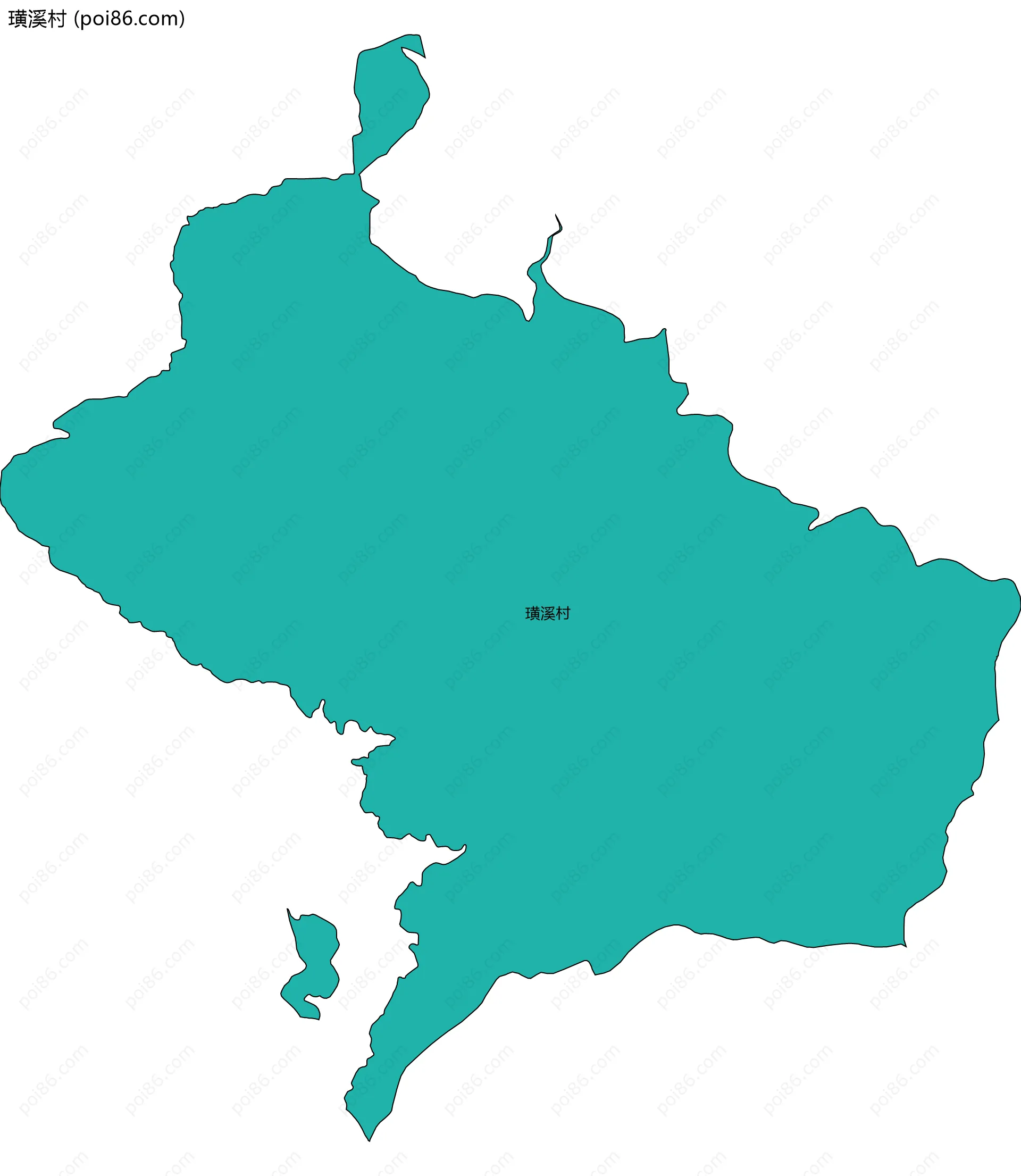 璜溪村边界地图