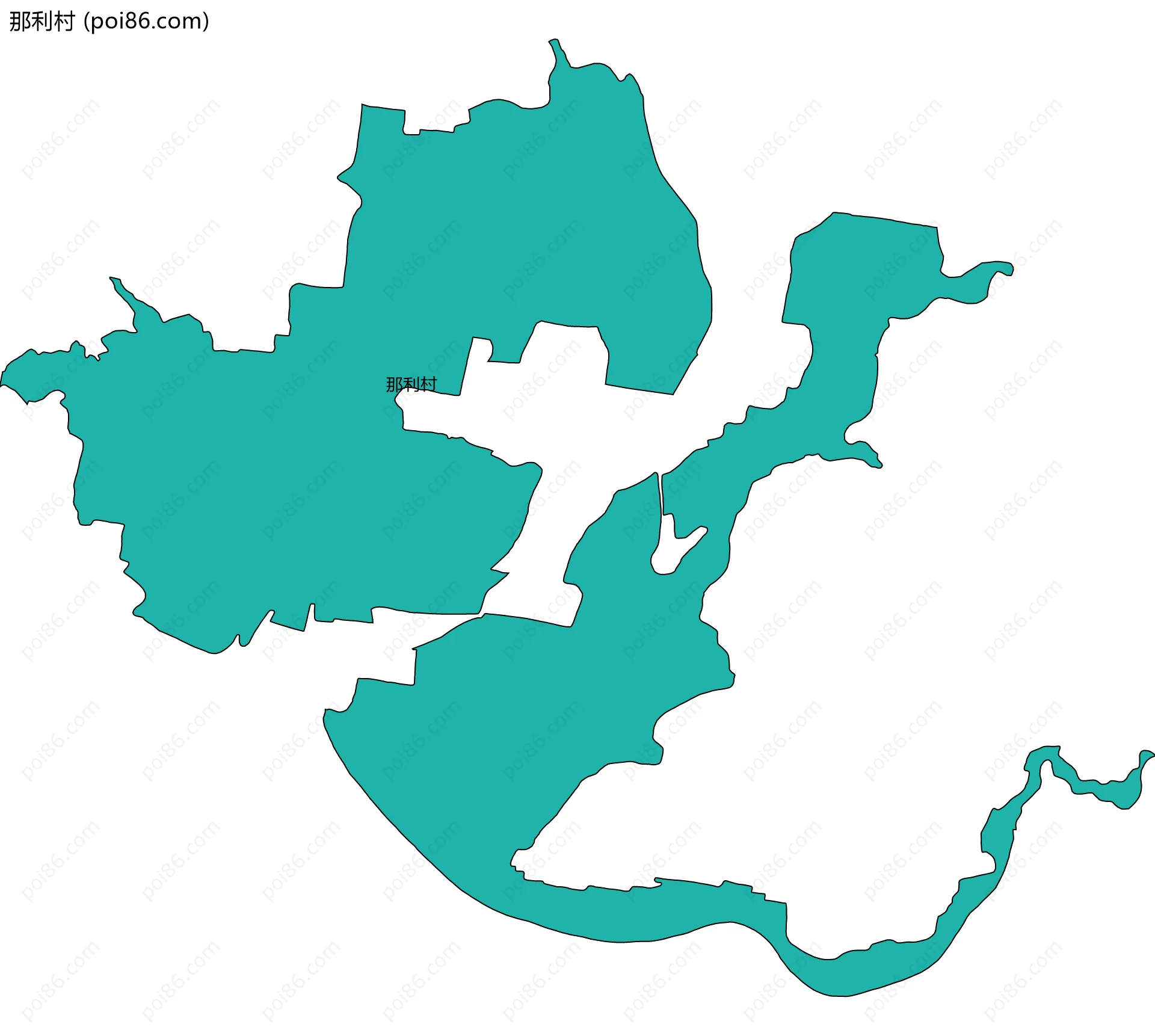 那利村边界地图
