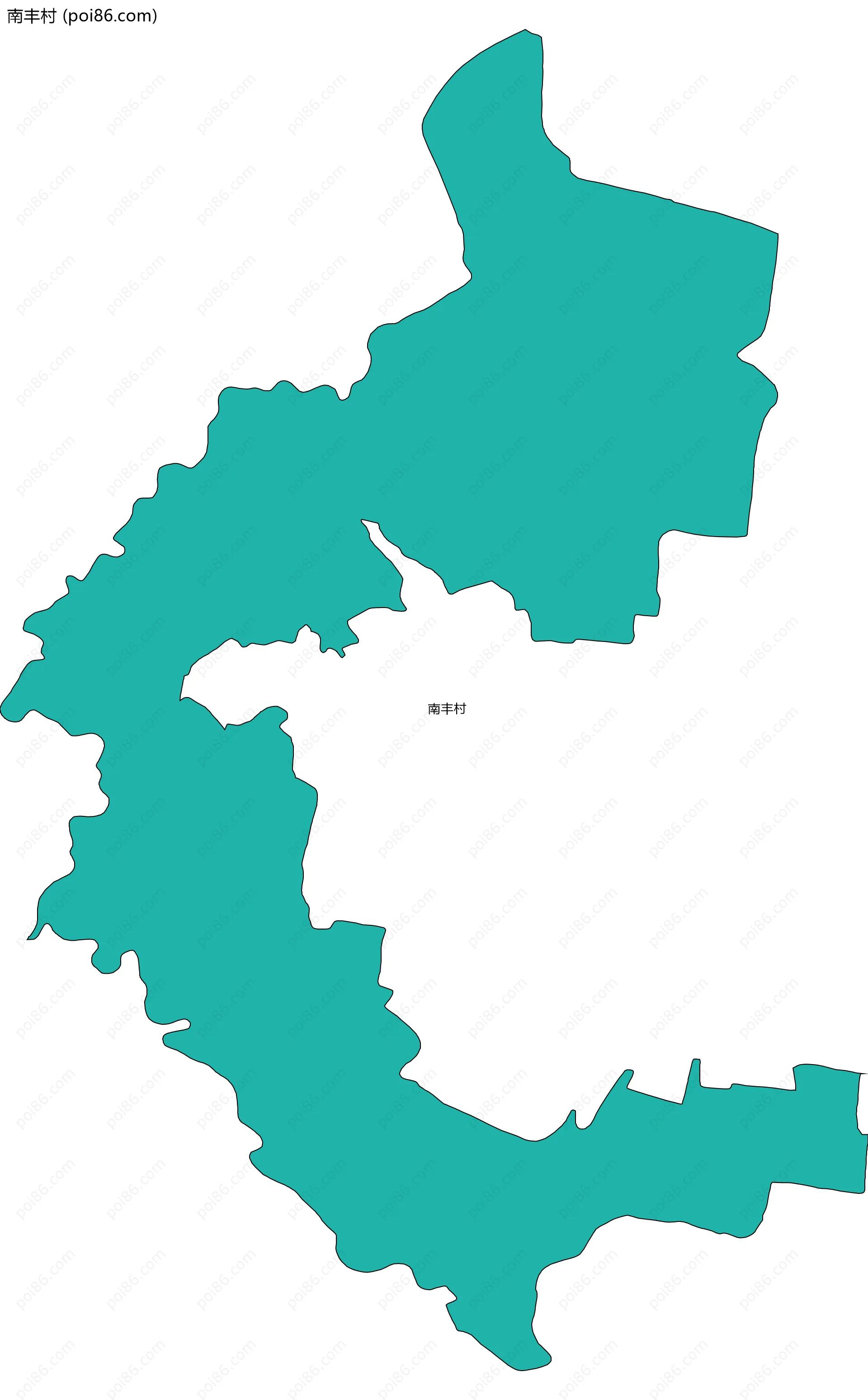 南丰村边界地图