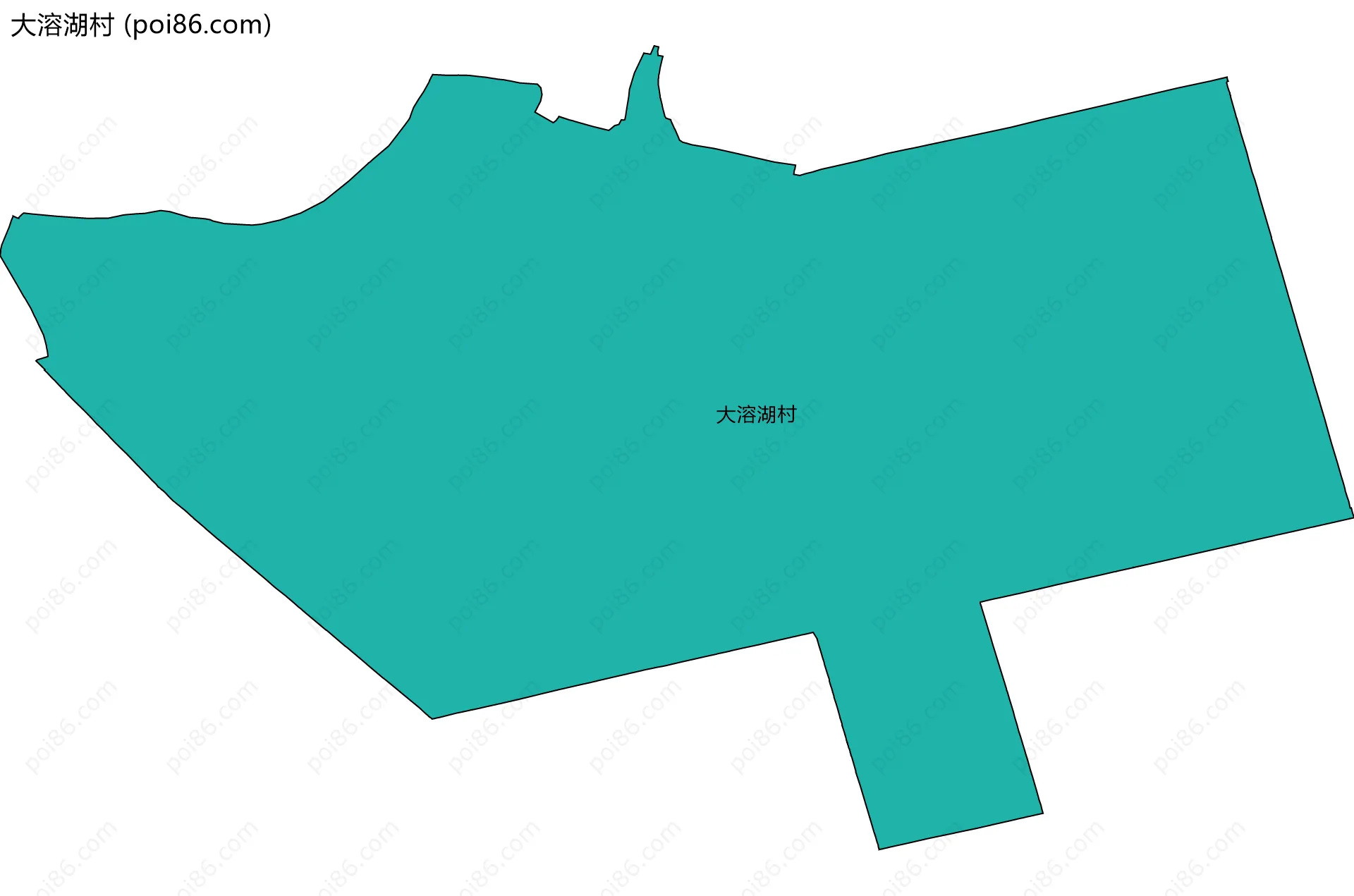 大溶湖村边界地图