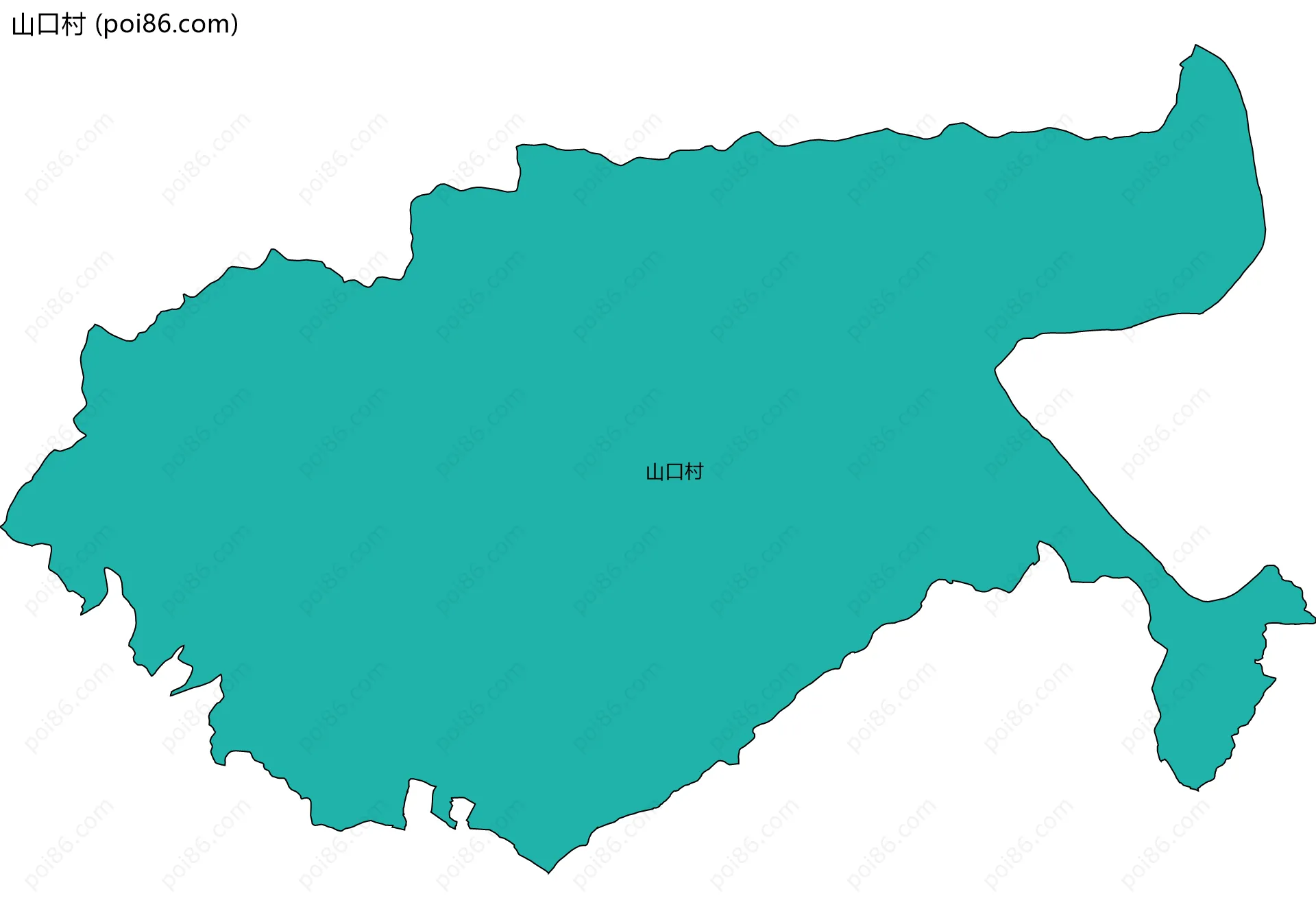 山口村边界地图