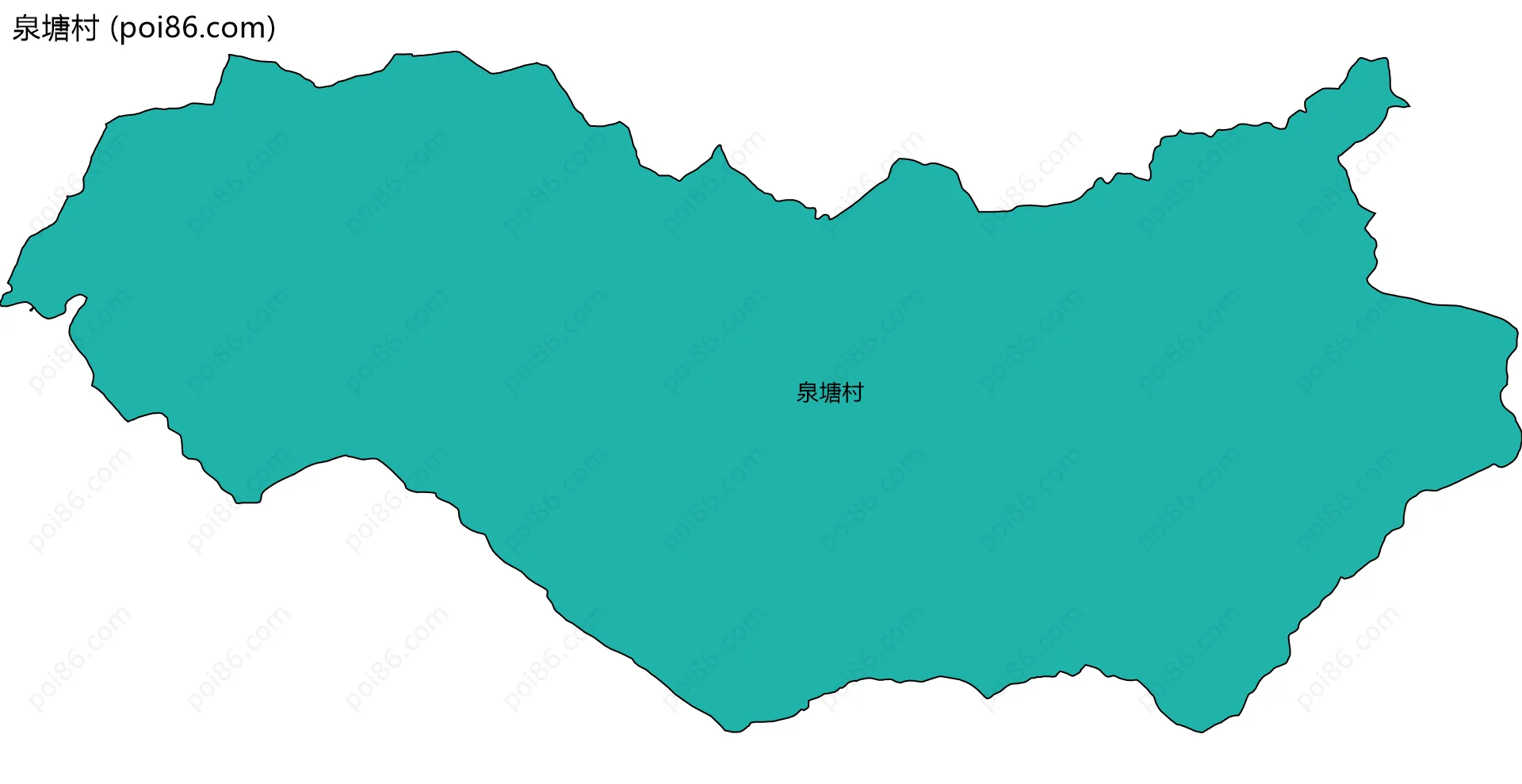 泉塘村边界地图