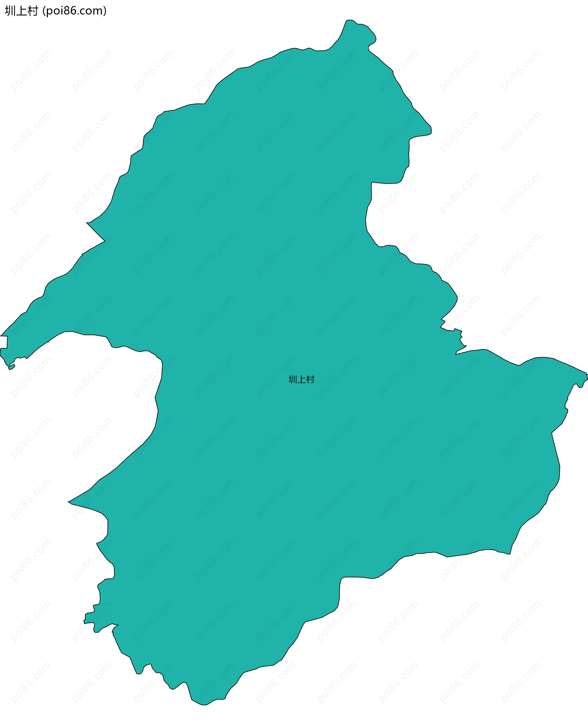 圳上村边界地图