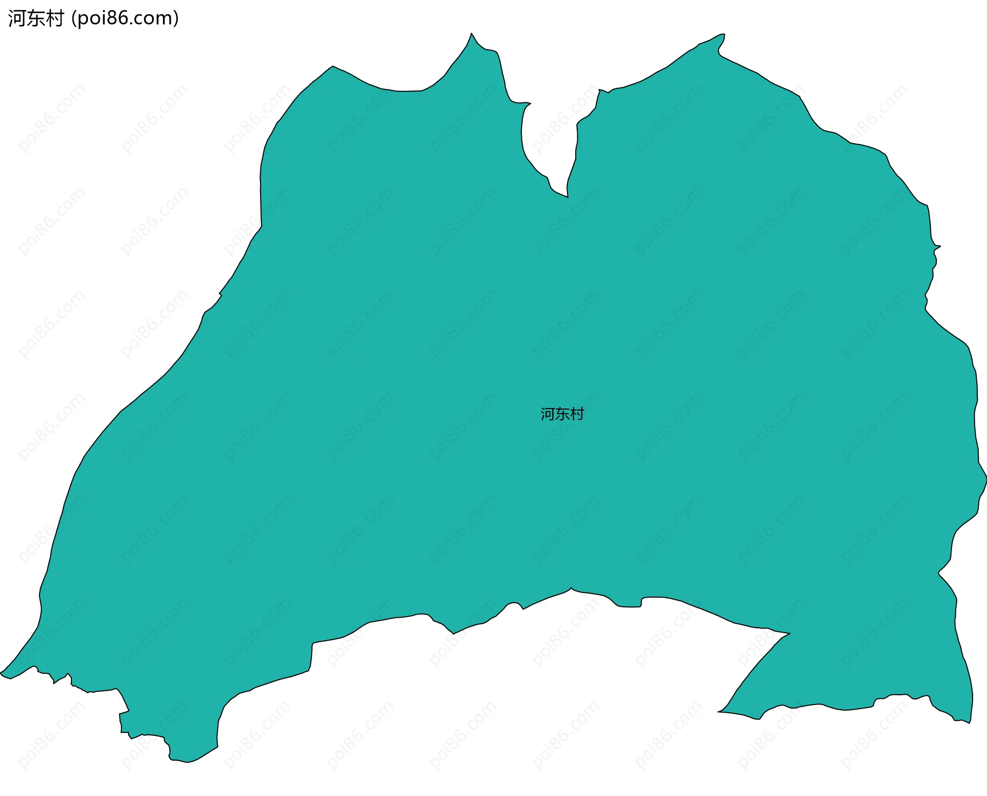 河东村边界地图