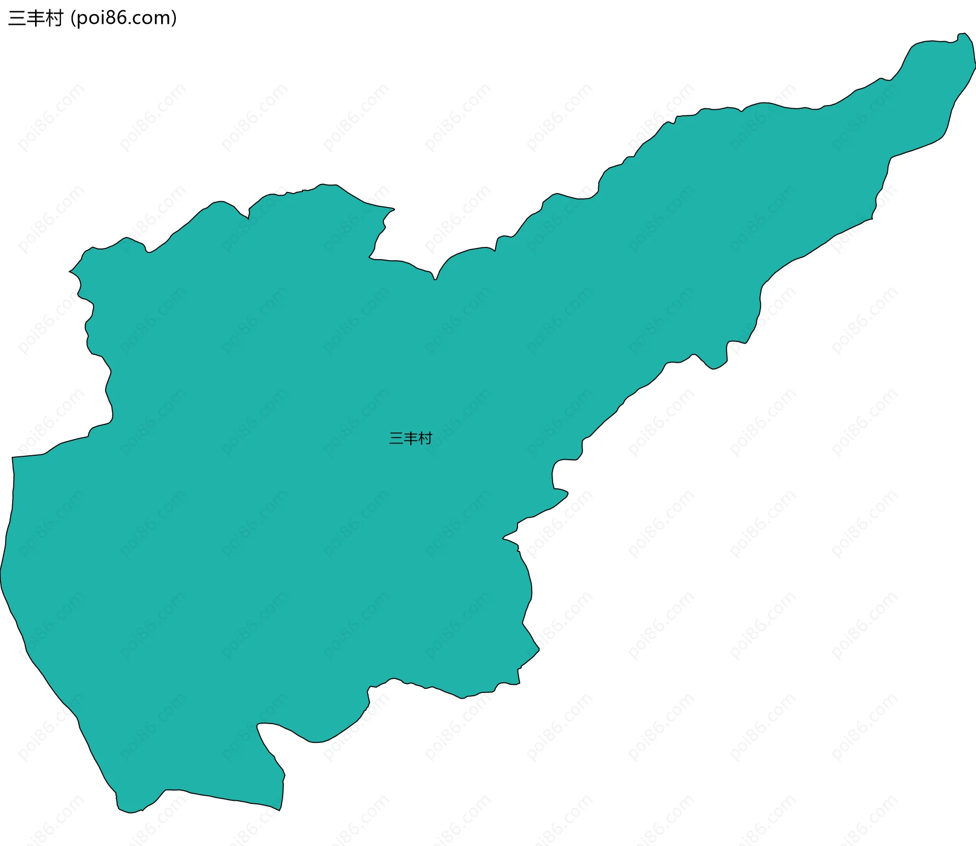 三丰村边界地图