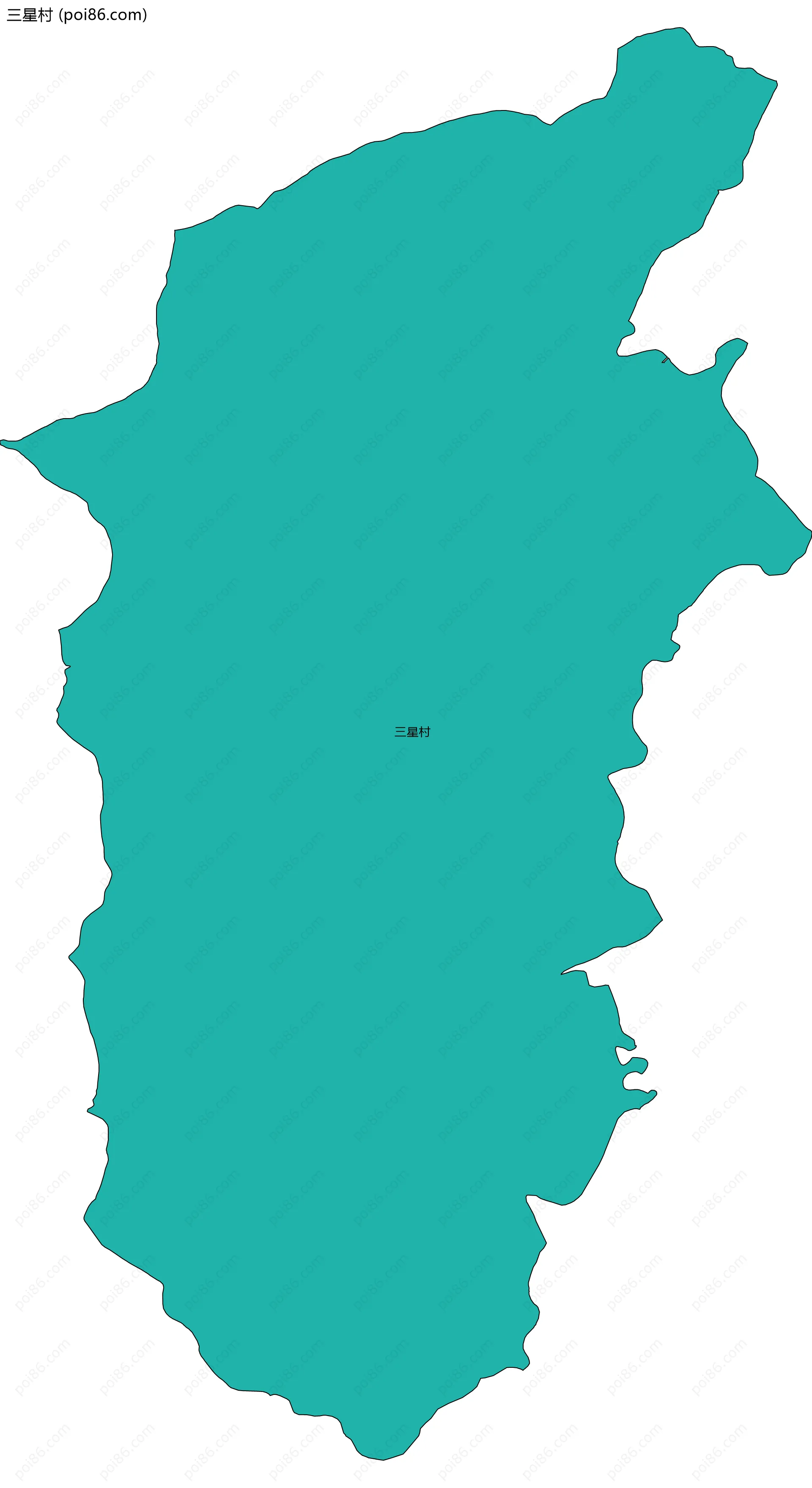 三星村边界地图