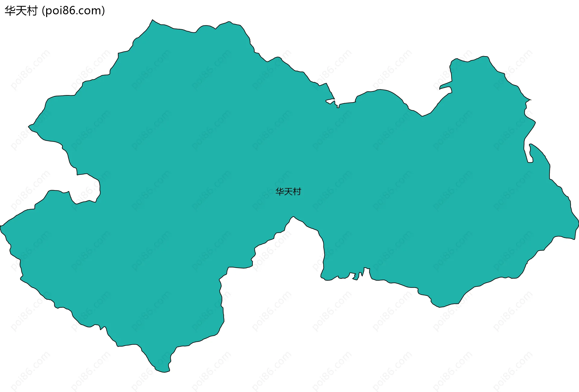 华天村边界地图