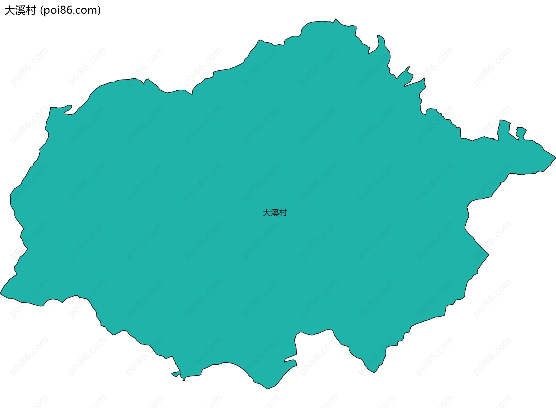 大溪村边界地图