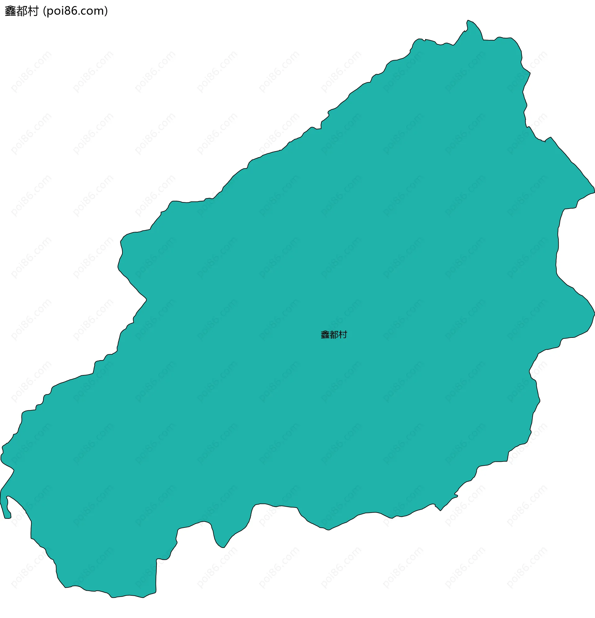 鑫都村边界地图