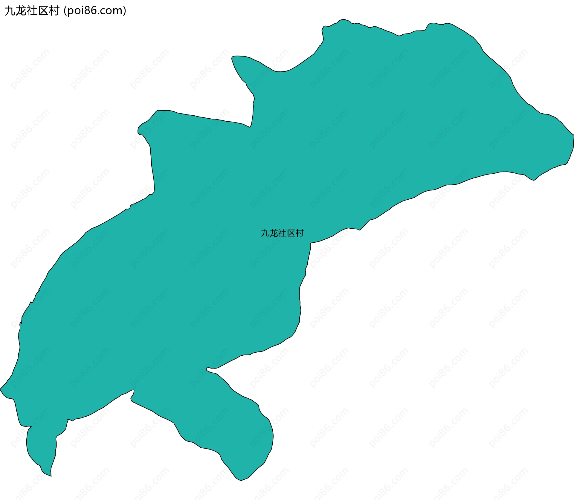 九龙社区村边界地图