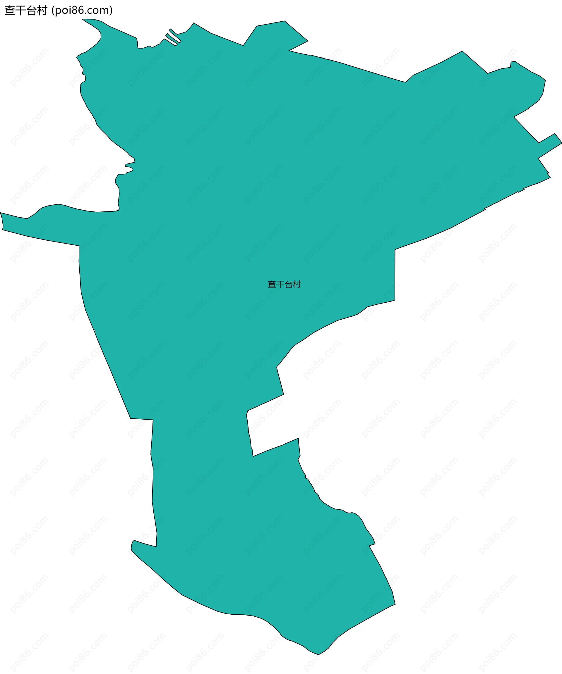 查干台村边界地图