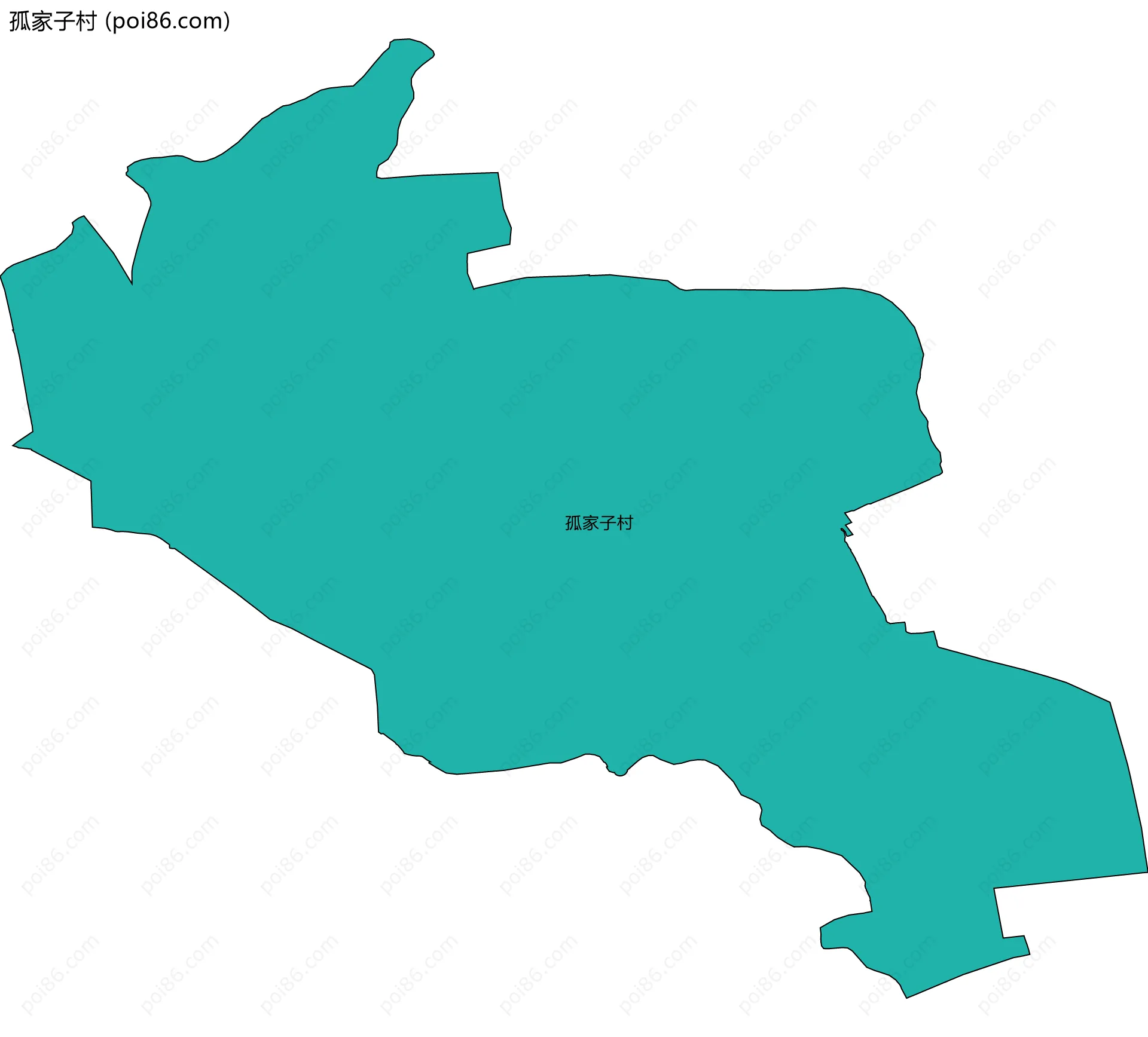 孤家子村边界地图