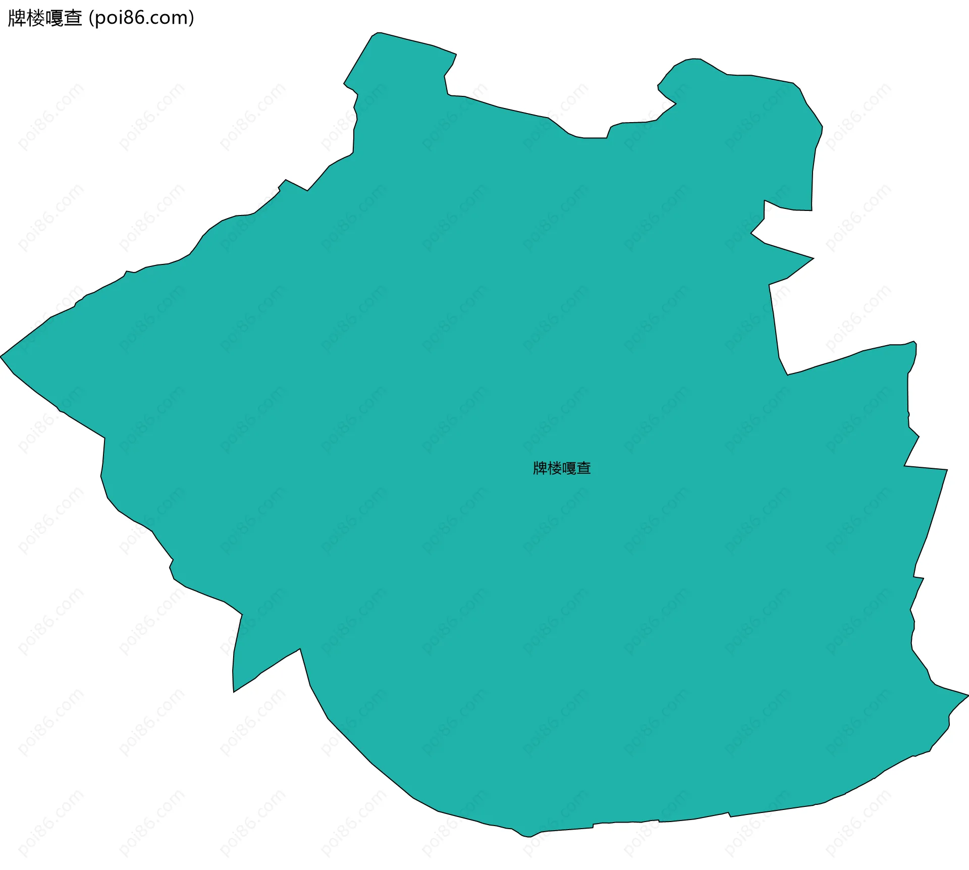 牌楼嘎查边界地图