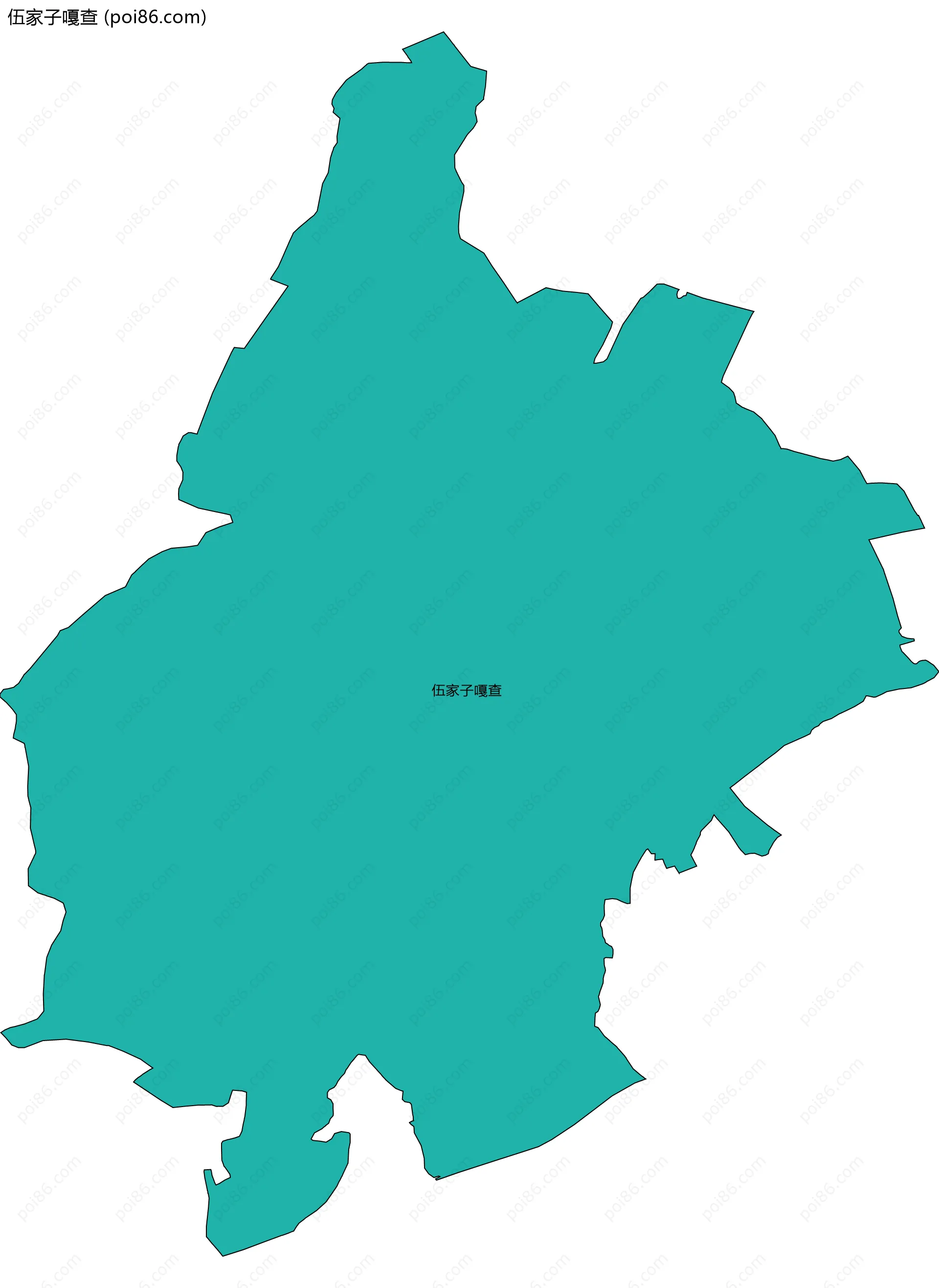 伍家子嘎查边界地图