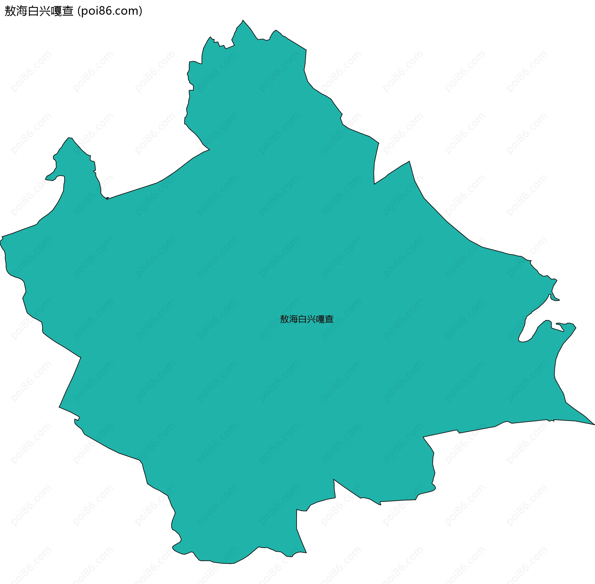 敖海白兴嘎查边界地图