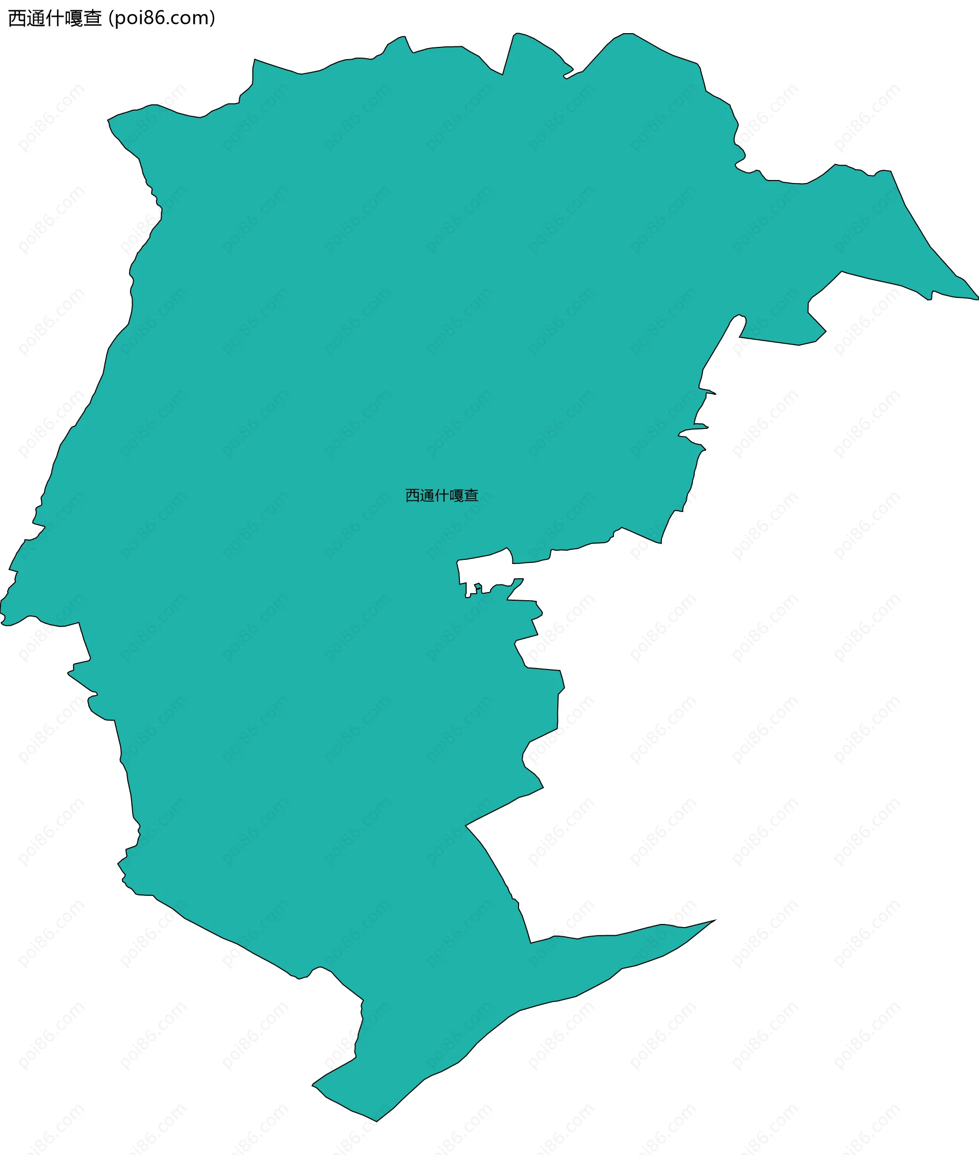 西通什嘎查边界地图