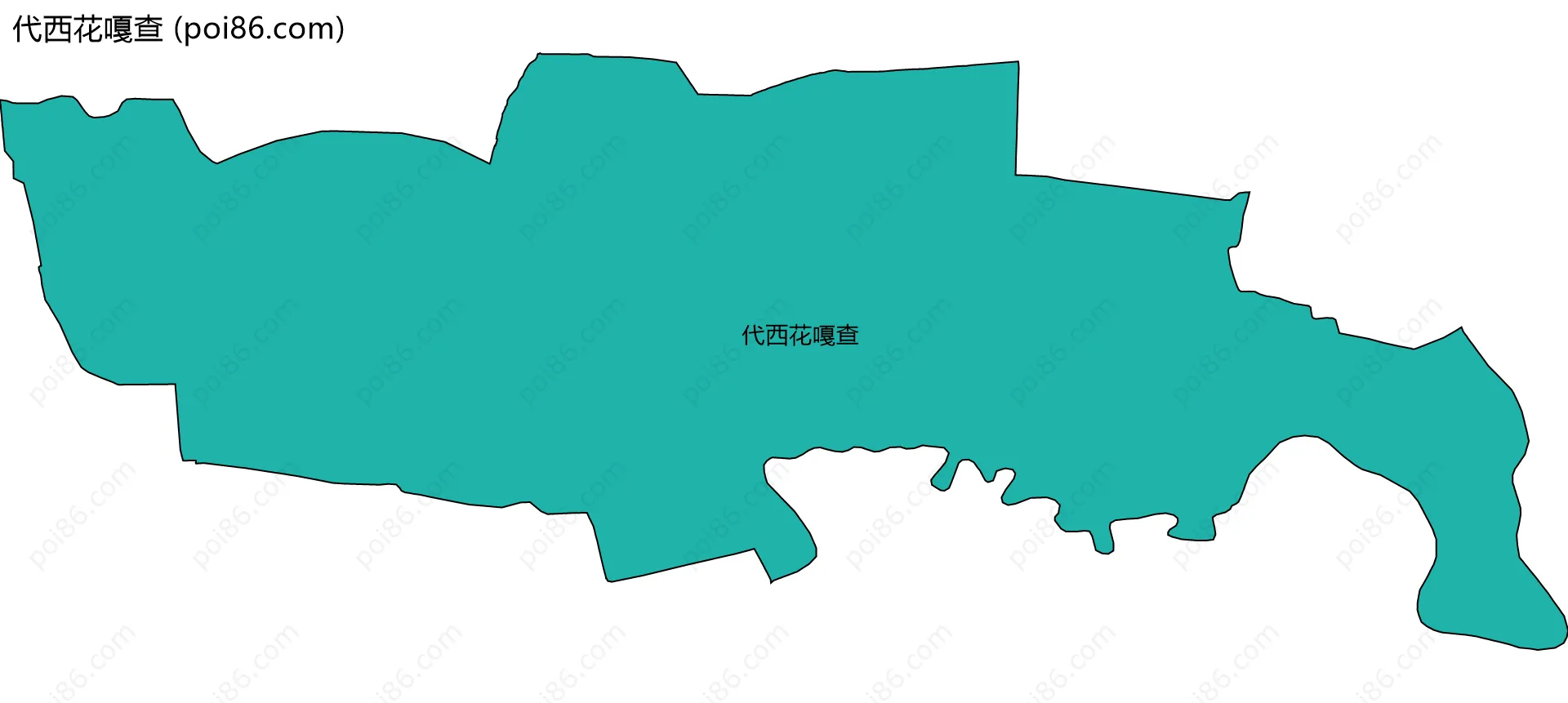 代西花嘎查边界地图