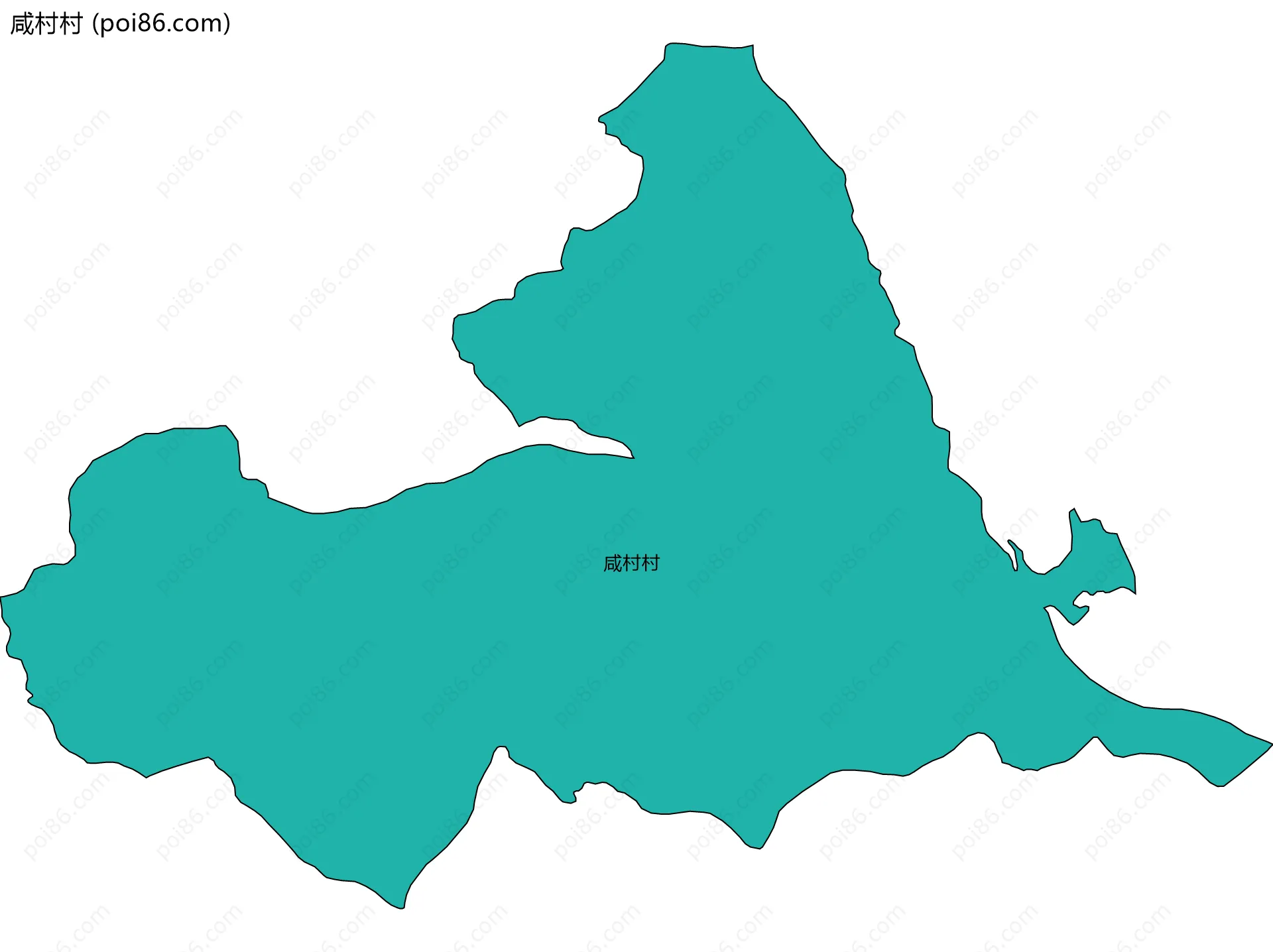 咸村村边界地图