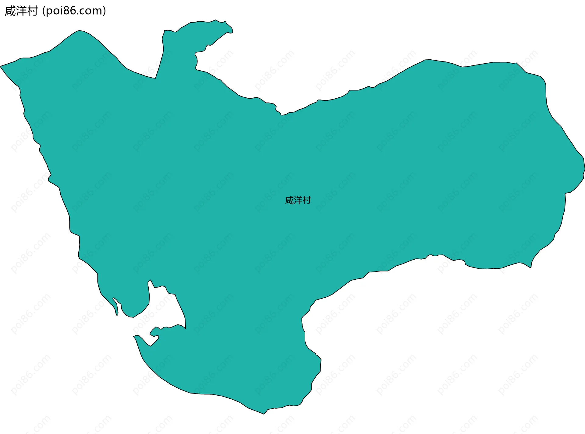 咸洋村边界地图