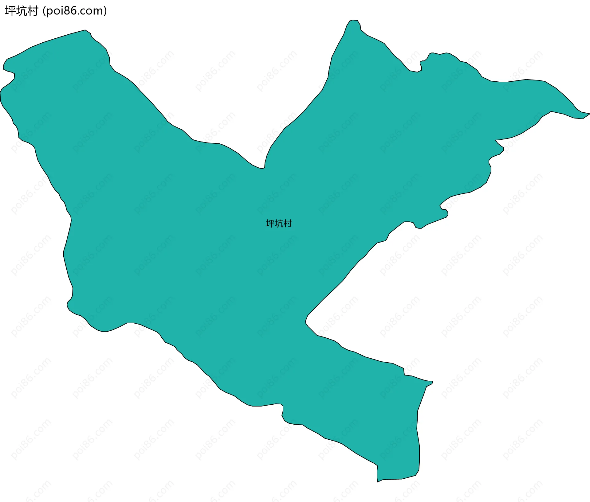 坪坑村边界地图