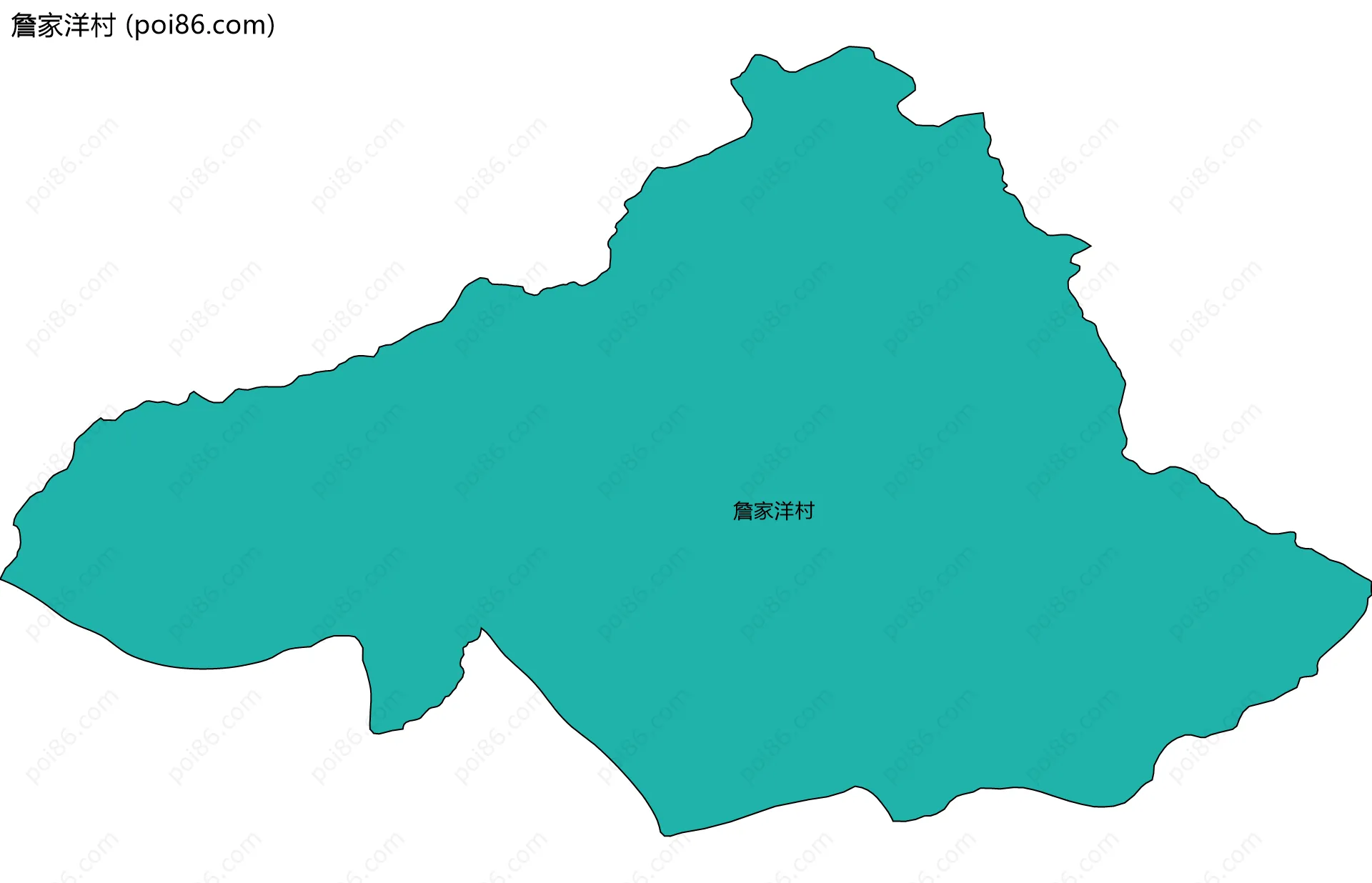 詹家洋村边界地图