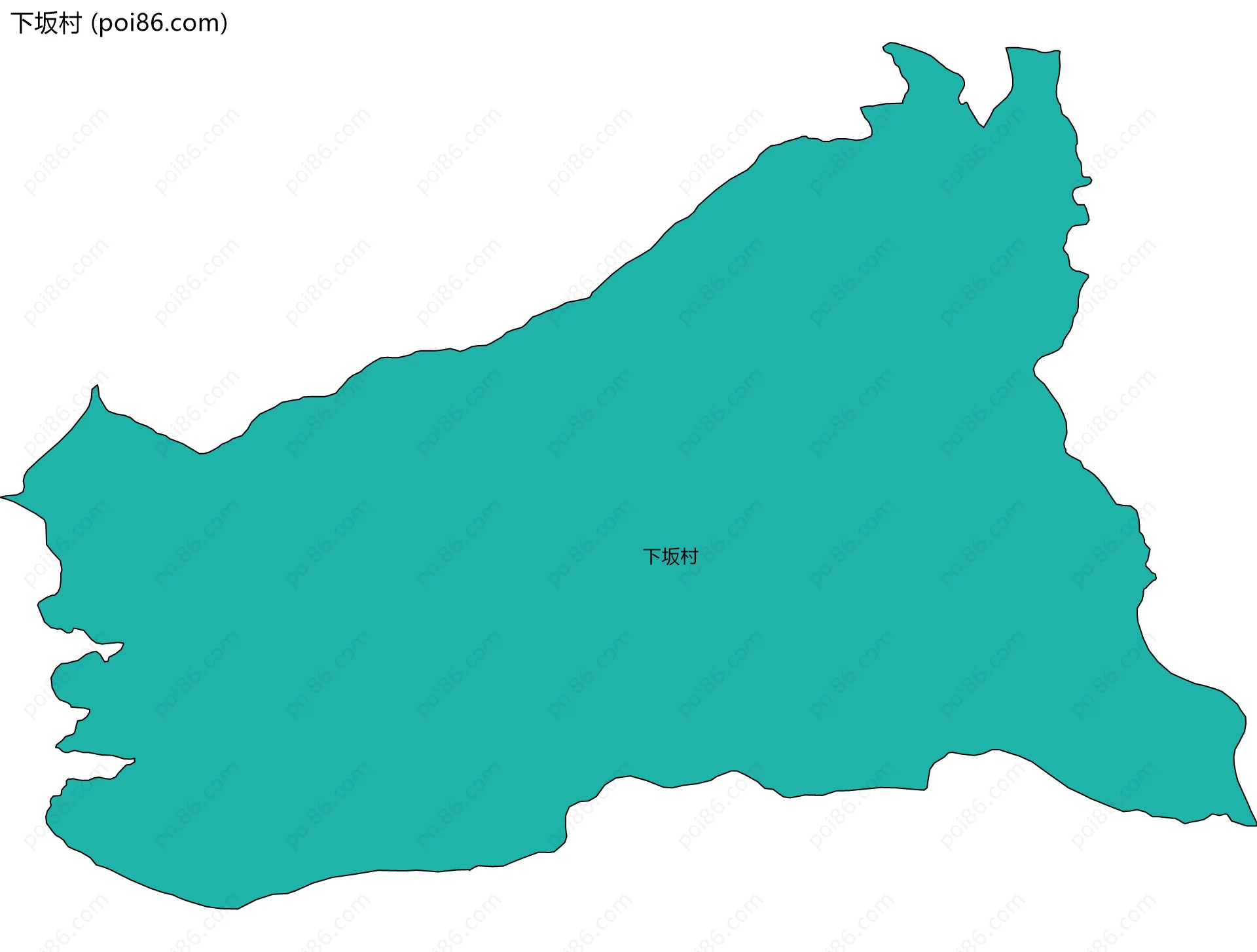 下坂村边界地图