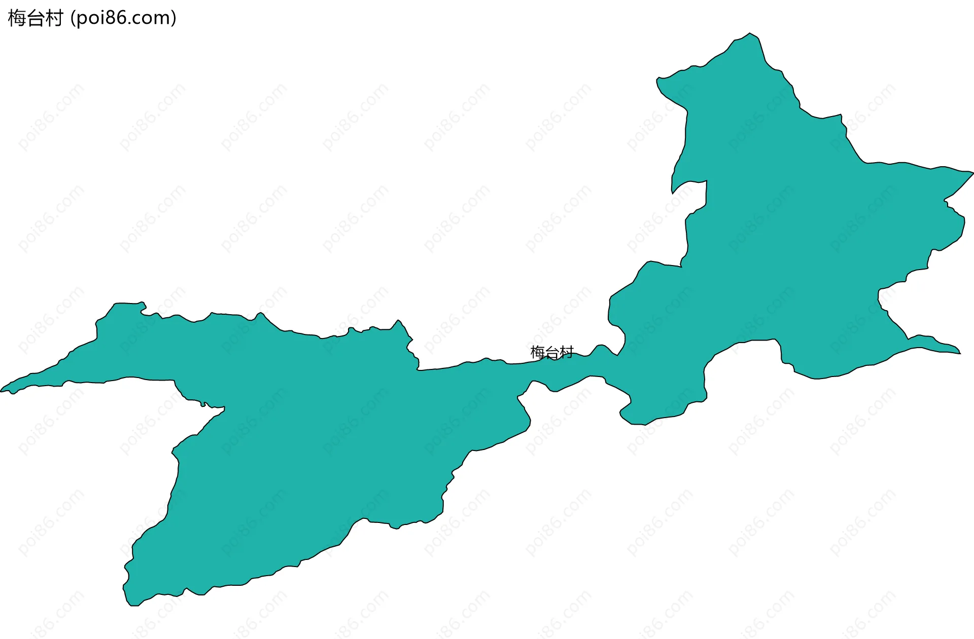 梅台村边界地图