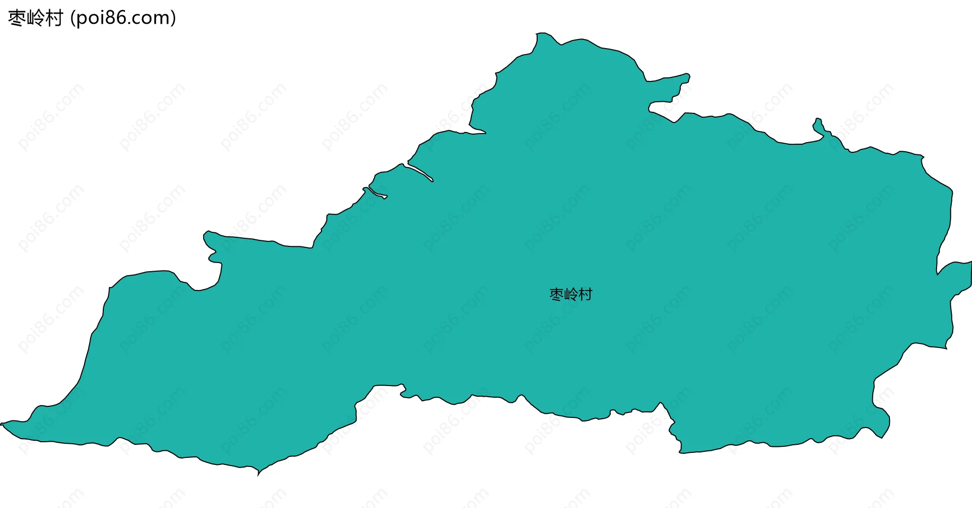 枣岭村边界地图